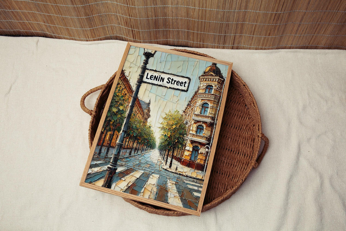 Lenin Street Vintage Print - Tiraspol, Moldova