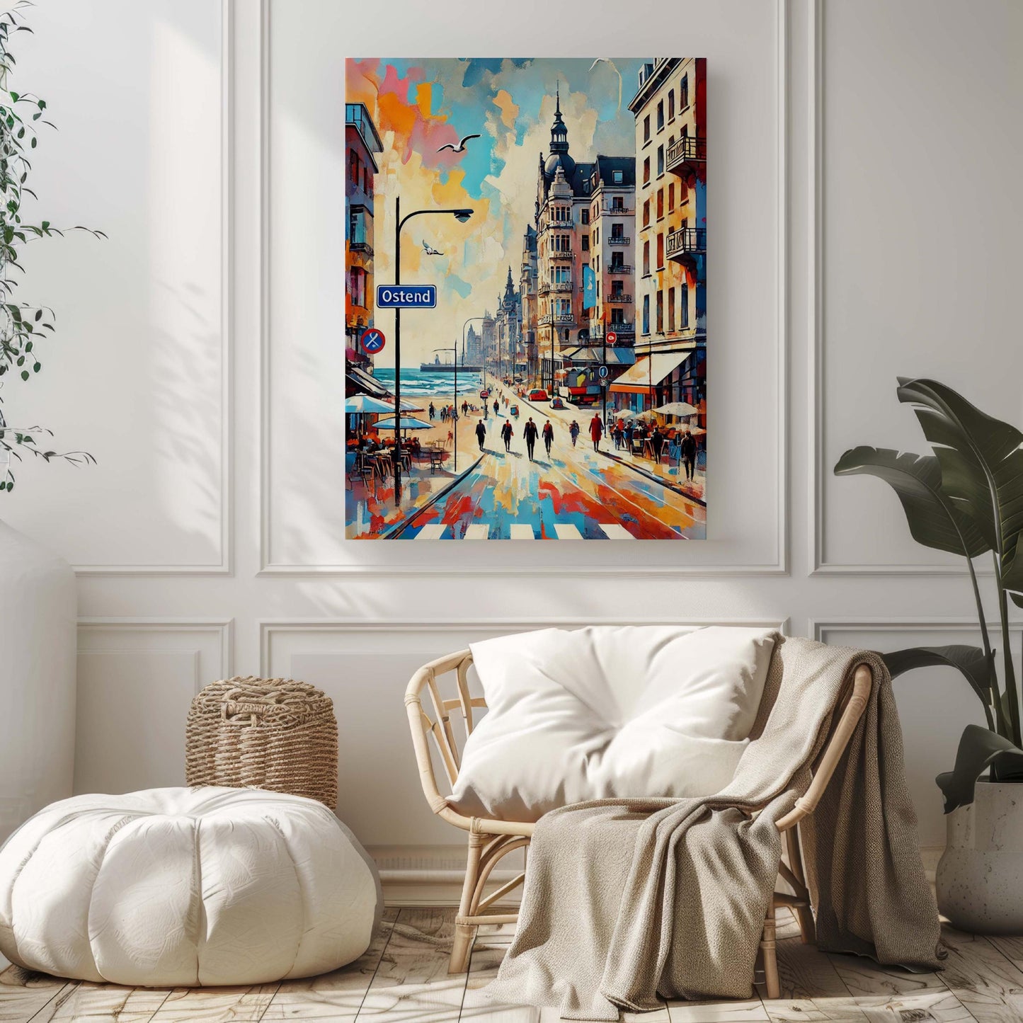 Ostend Art Print - Belgium City Travel Poster, European Wall Art, Housewarming Gift, Ostend Belgium Decor, Coastal Travel Wall Decor