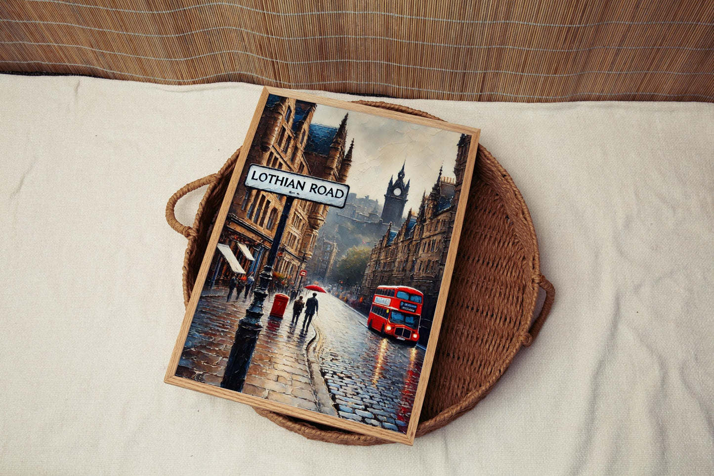 Edinburgh Lothian Rd Wall Art Print – Travel Poster & United Kingdom Gift, Edinburgh Home Decor, Housewarming Present