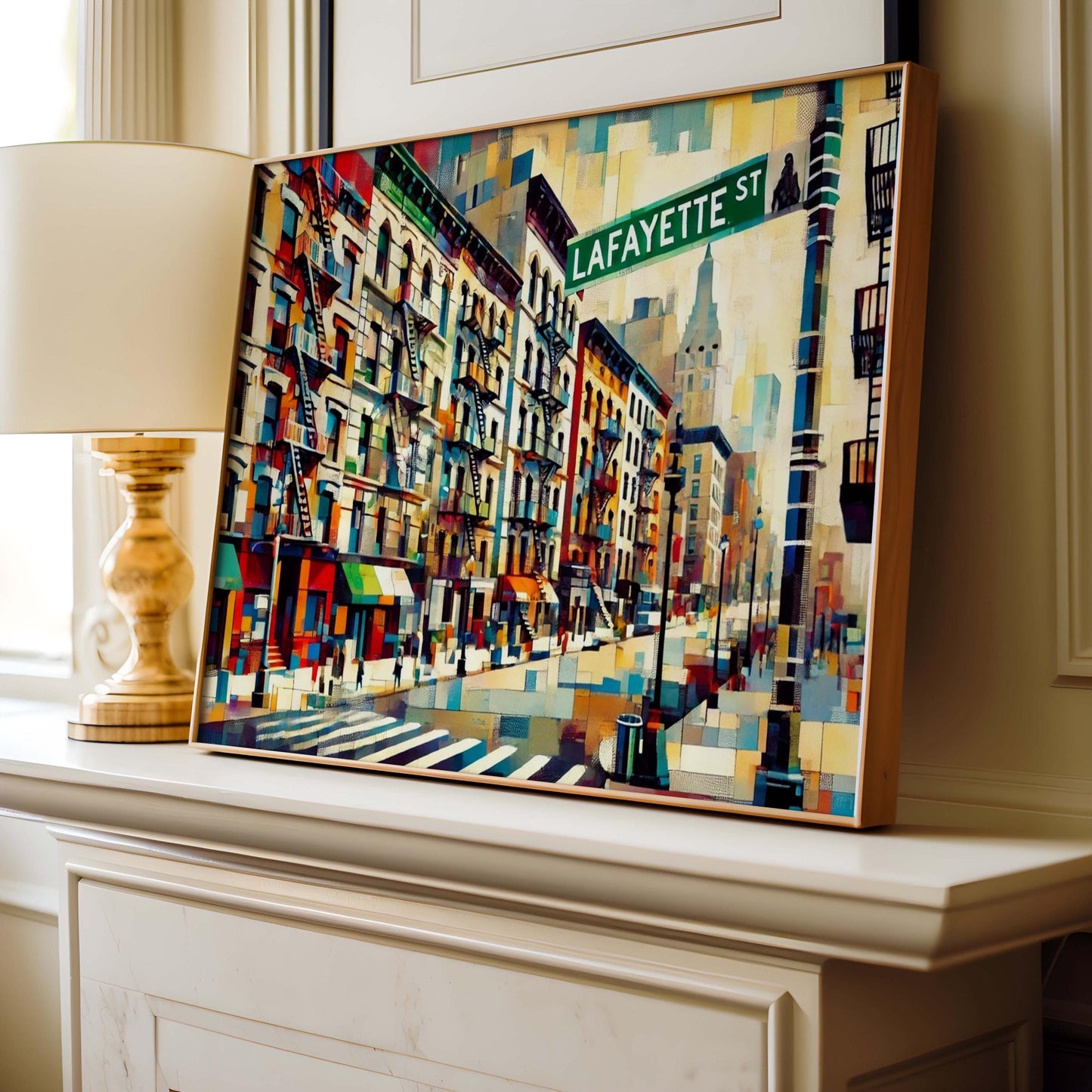 Lafayette Street Wall Art – New York Print, Manhattan Travel Poster, Unique Housewarming Gift, NYC Street Map Decor