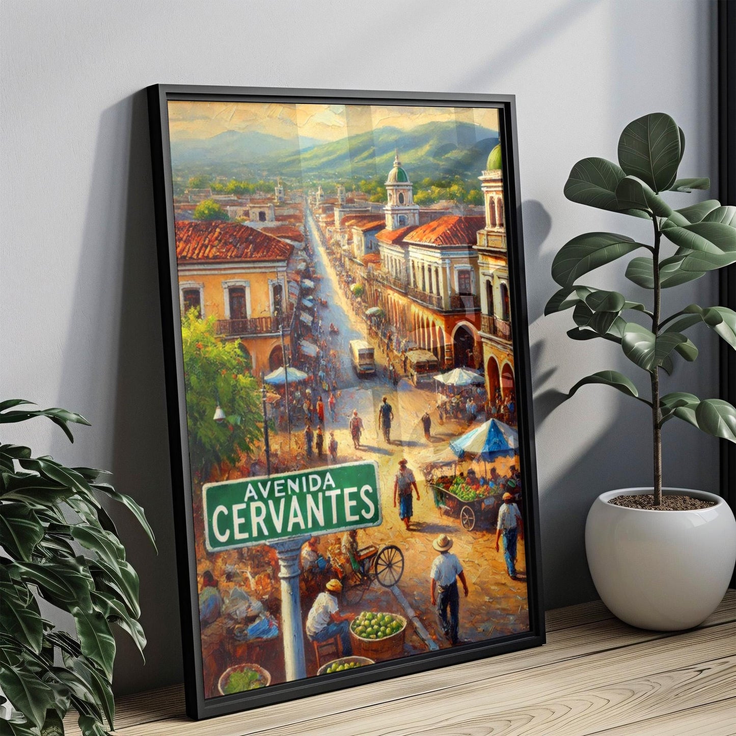 Tegucigalpa Avenida Cervantes Wall Art, Honduras City Print, Travel Souvenir, Honduras Gift, Honduras Travel Poster, Personalized Gift