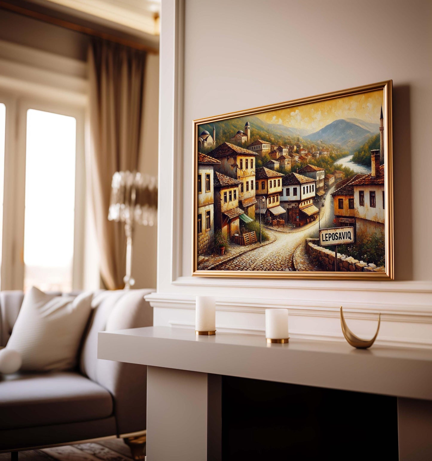 Leposaviq Art Print - Kosovo Travel Poster, Europe Wall Art, Housewarming Gift, Leposaviq City Map Decor, Unique Travel Home Decoration
