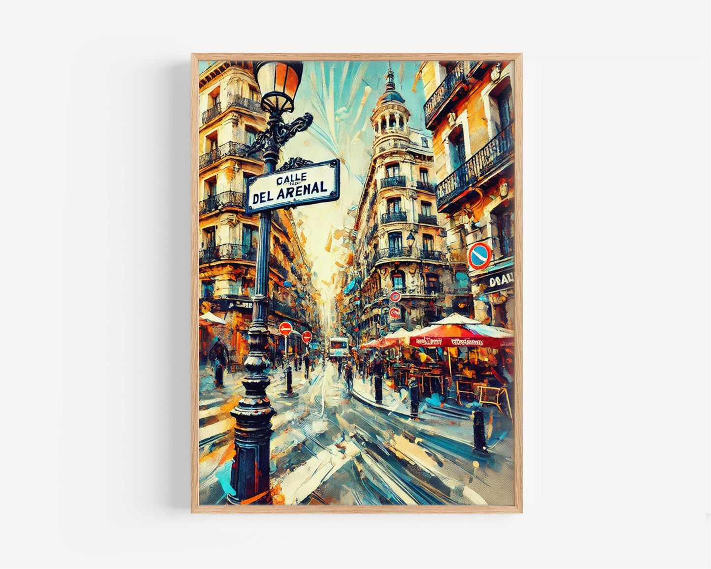 Madrid Calle Del Arenal Wall Art Print - Spain Travel Poster, Madrid City Decor, Housewarming Gift, Spanish Street, Travel Home Decoration