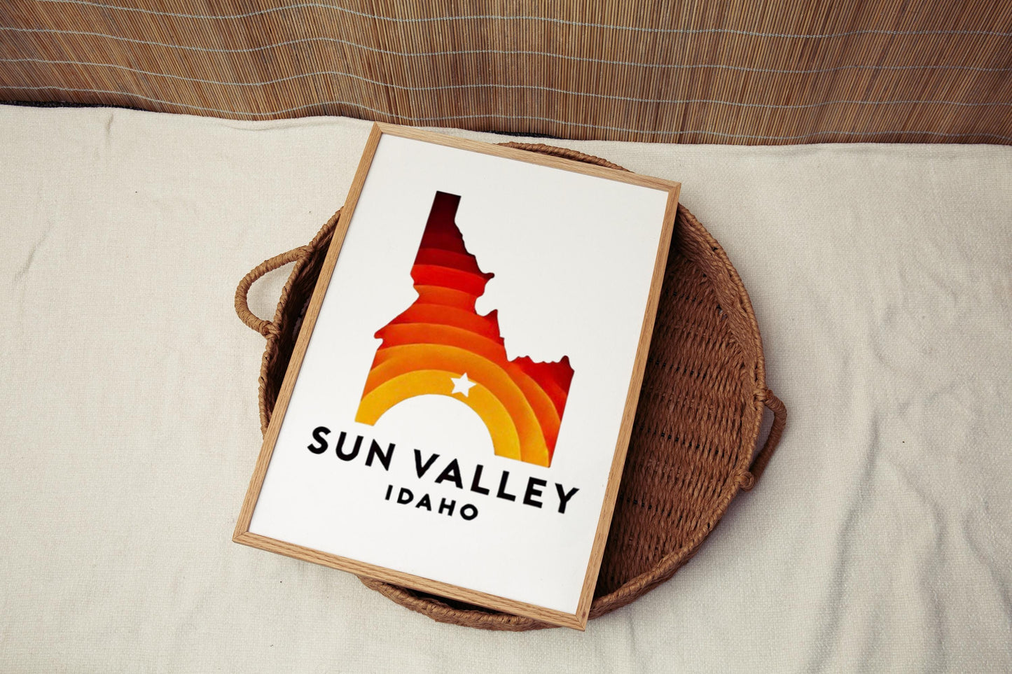 Sun Valley Wall Art Print, Idaho Travel Decor, Housewarming & College Gift, Rustic Mountain Landscape Home Decoration