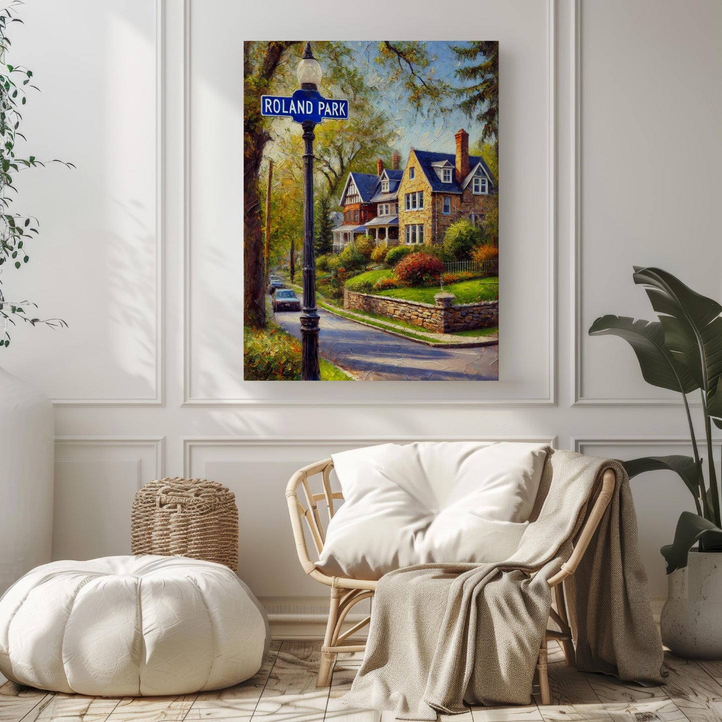 Wall Art Roland Park Print Baltimore Travel Poster American Art Housewarming Gift Baltimore Gift