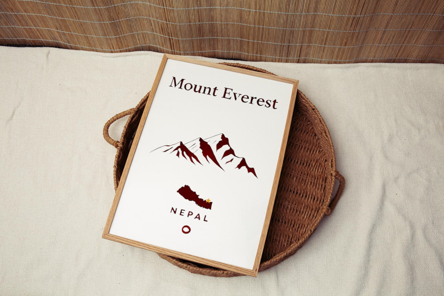 Nepal Mount Everest Wall Art Print - Travel Home Decor, Nepal Gift, College Room Artwork, Housewarming Present