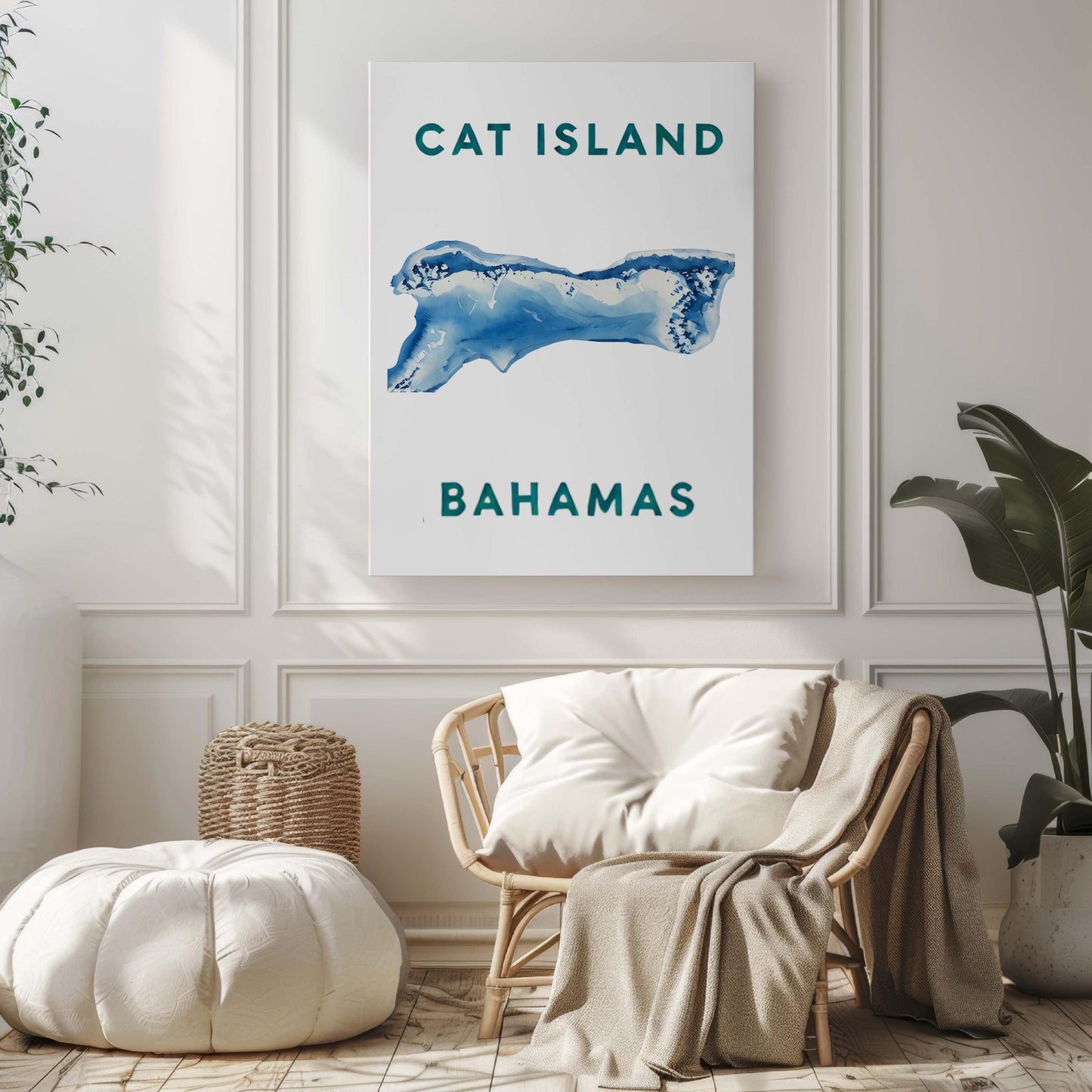Cat Island Print - Bahamas Wall Art, Cat Island Decor, Travel Poster, Housewarming & College Gift, Tropical Home Art, Bahamas Gift Idea