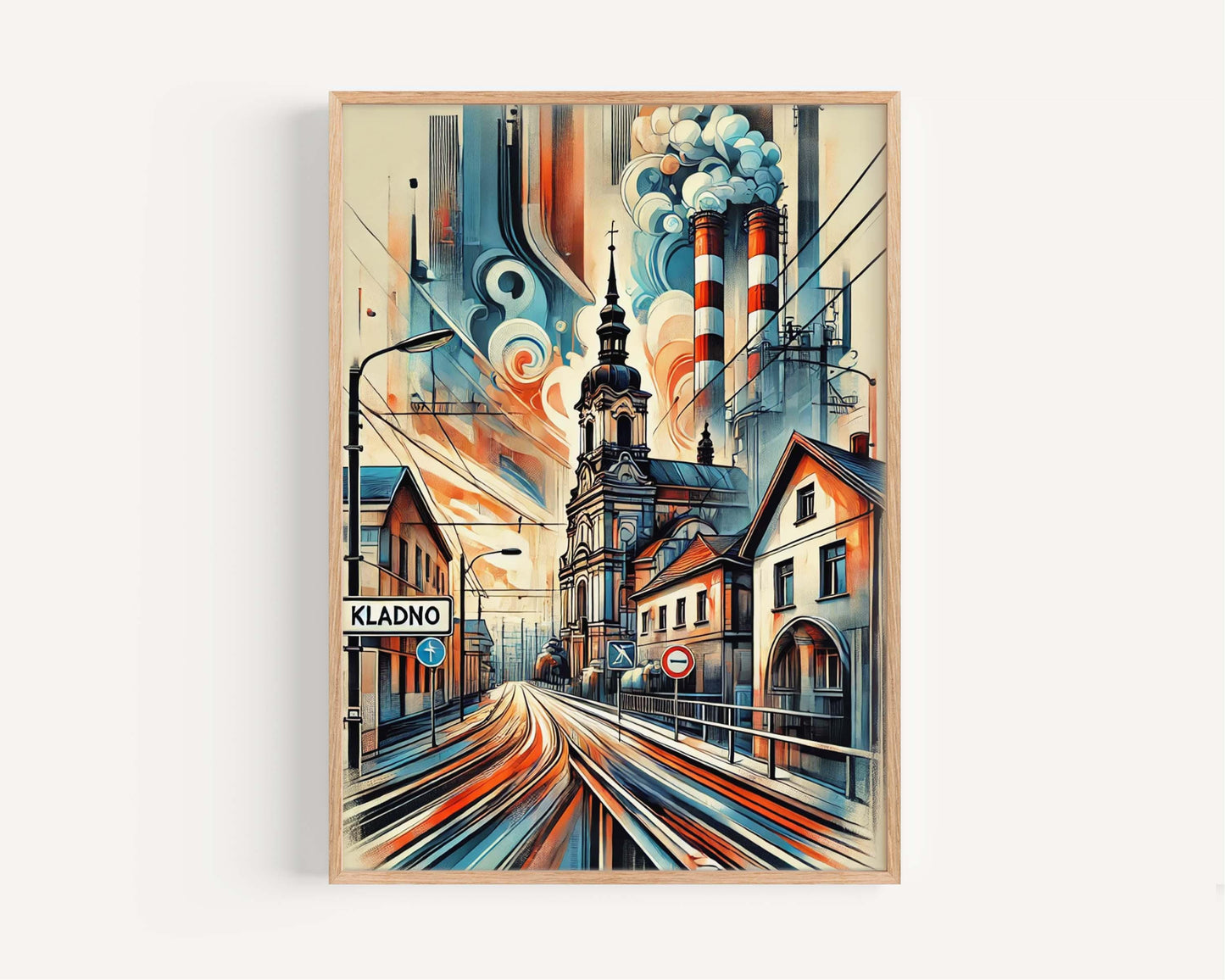 Kladno Art Print - Czech Republic City Wall Art, Travel Poster, Kladno Gift & Housewarming Decor
