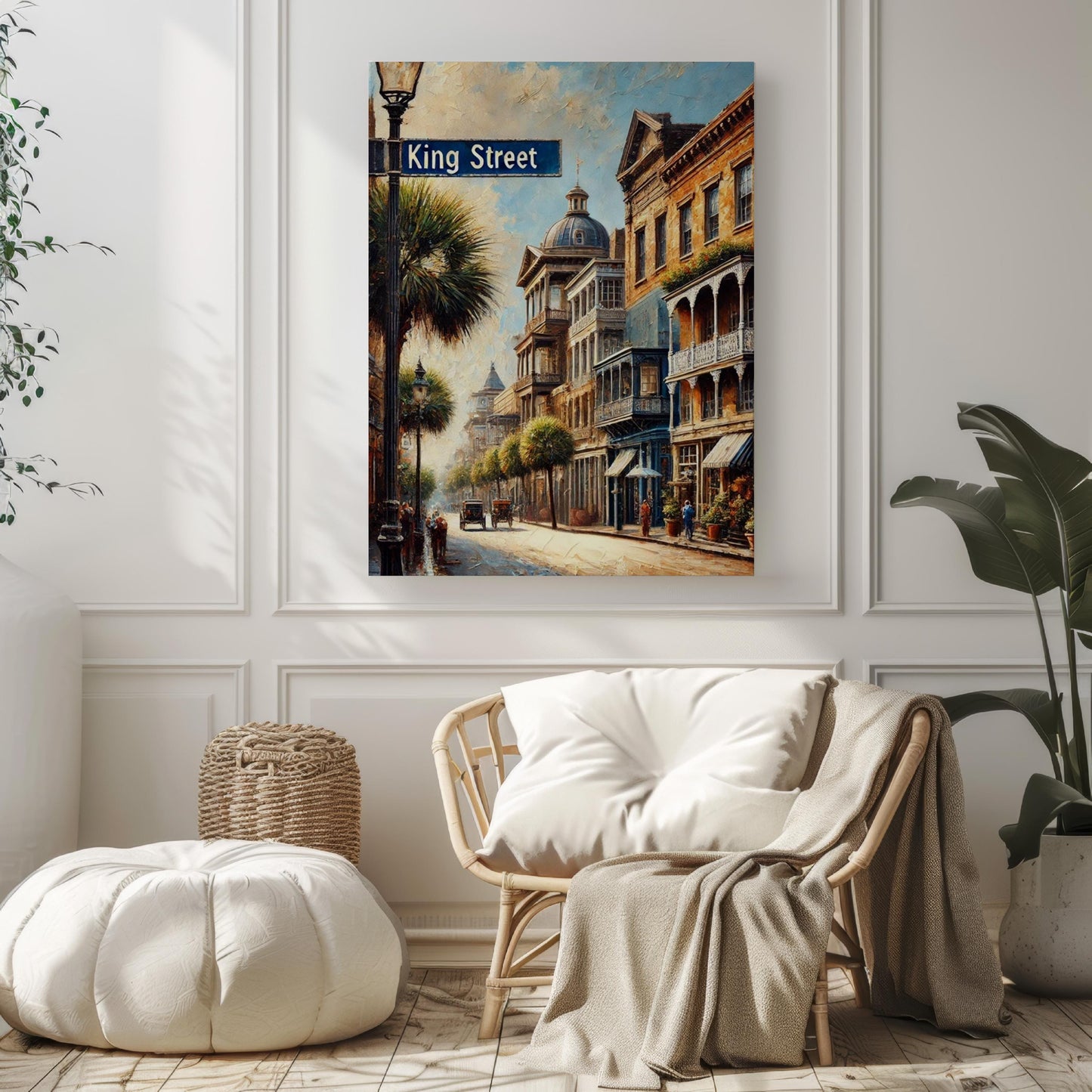 King Street Wall Art Print, Charleston SC Travel Poster, South Carolina Gift, Historic Street Map, Travel Souvenir, State Art Decor