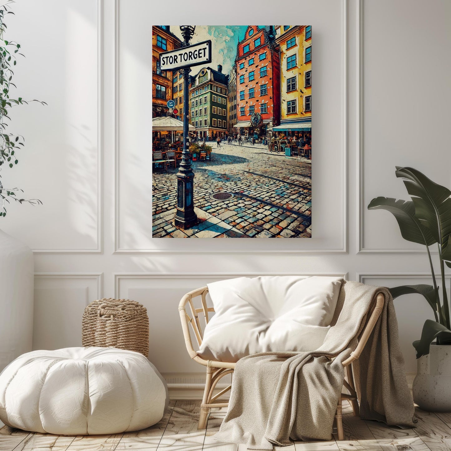 Stortorget Wall Art Print - Stockholm Travel Poster, Sweden Art Souvenir, Housewarming Gift, Scenic Stortorget Square Decor