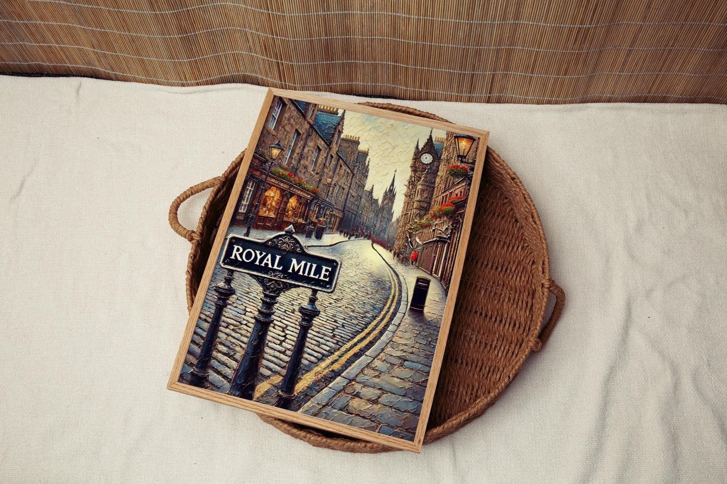 Wall Art Royal Mile Print Edinburgh Scotland Travel Poster Housewarming Gift Scottish City Artwork