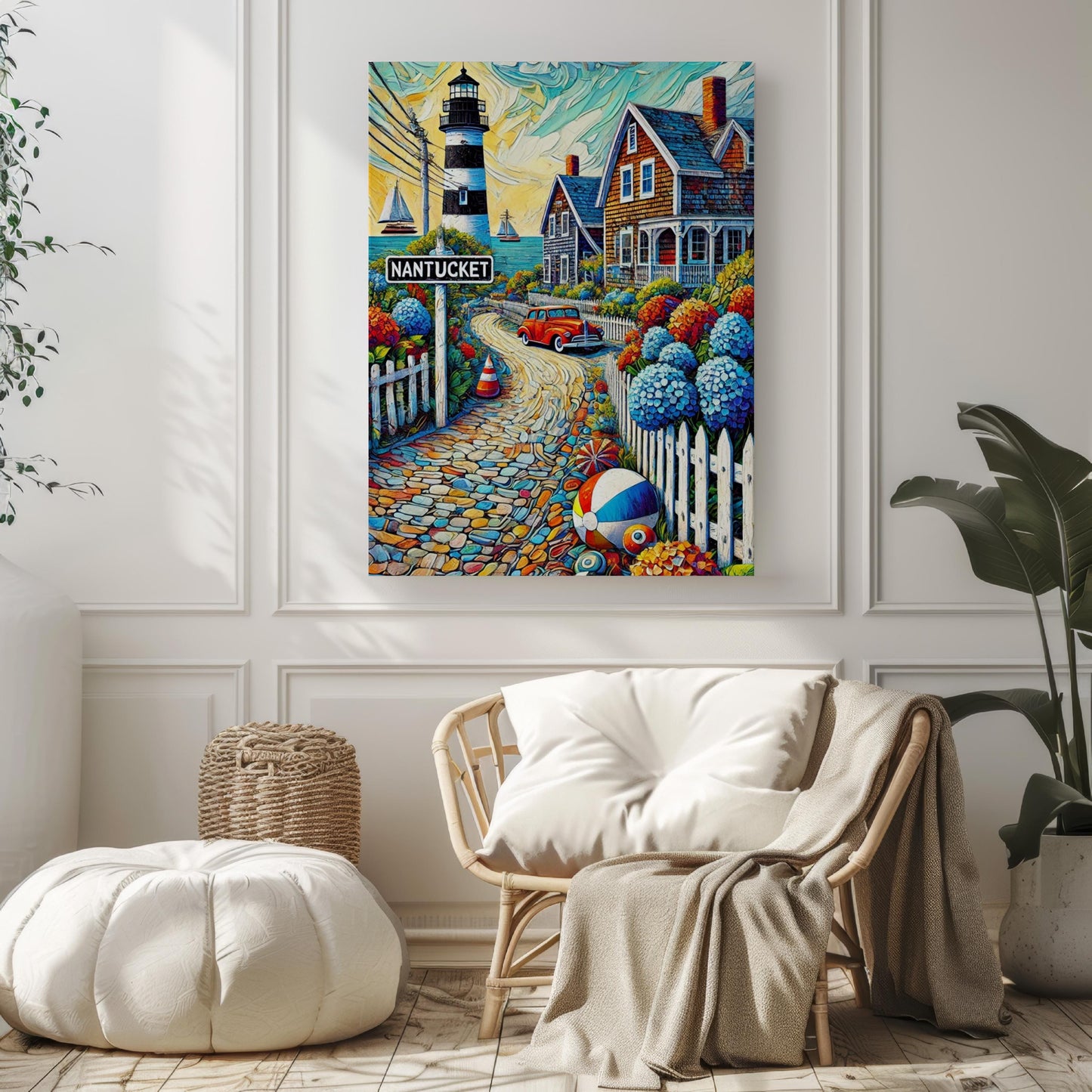 Massachusetts Nantucket Wall Art Print - Travel Poster & USA Home Decor - Perfect Housewarming Gift