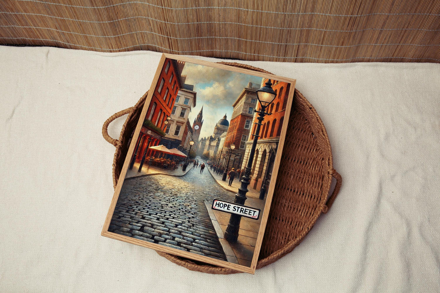 Hope Street Wall Art Print - England Travel Poster, UK Souvenir & Housewarming Gift, British Home Decor, Inspirational UK Art