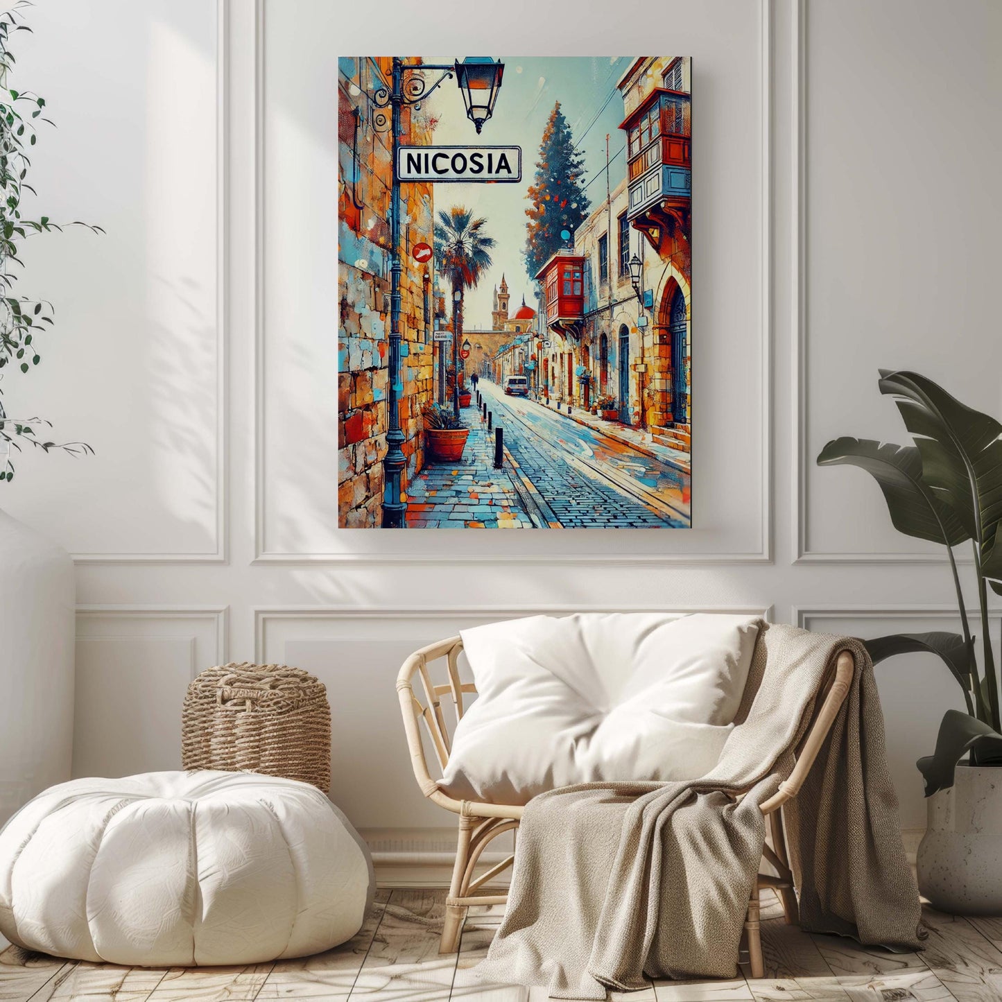 Nicosia Art Print – Cyprus City Wall Art, Travel Poster, European Home Decor, Housewarming Gift, Nicosia Travel Map, Cyprus Artwork