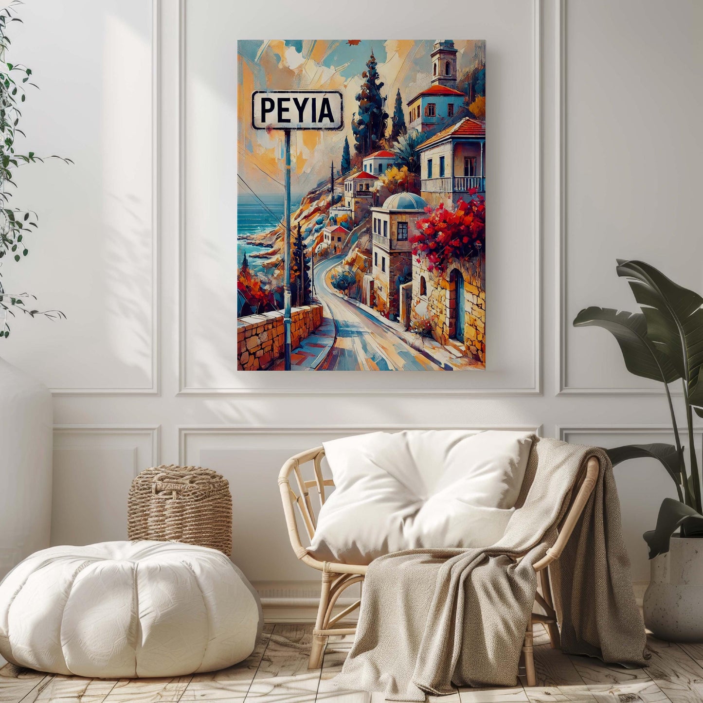 Peyia Art Wall Print - Cyprus Travel Poster, European City Gift, Housewarming Decor, Peyia Map Artwork, Coastal Home Wall Decor