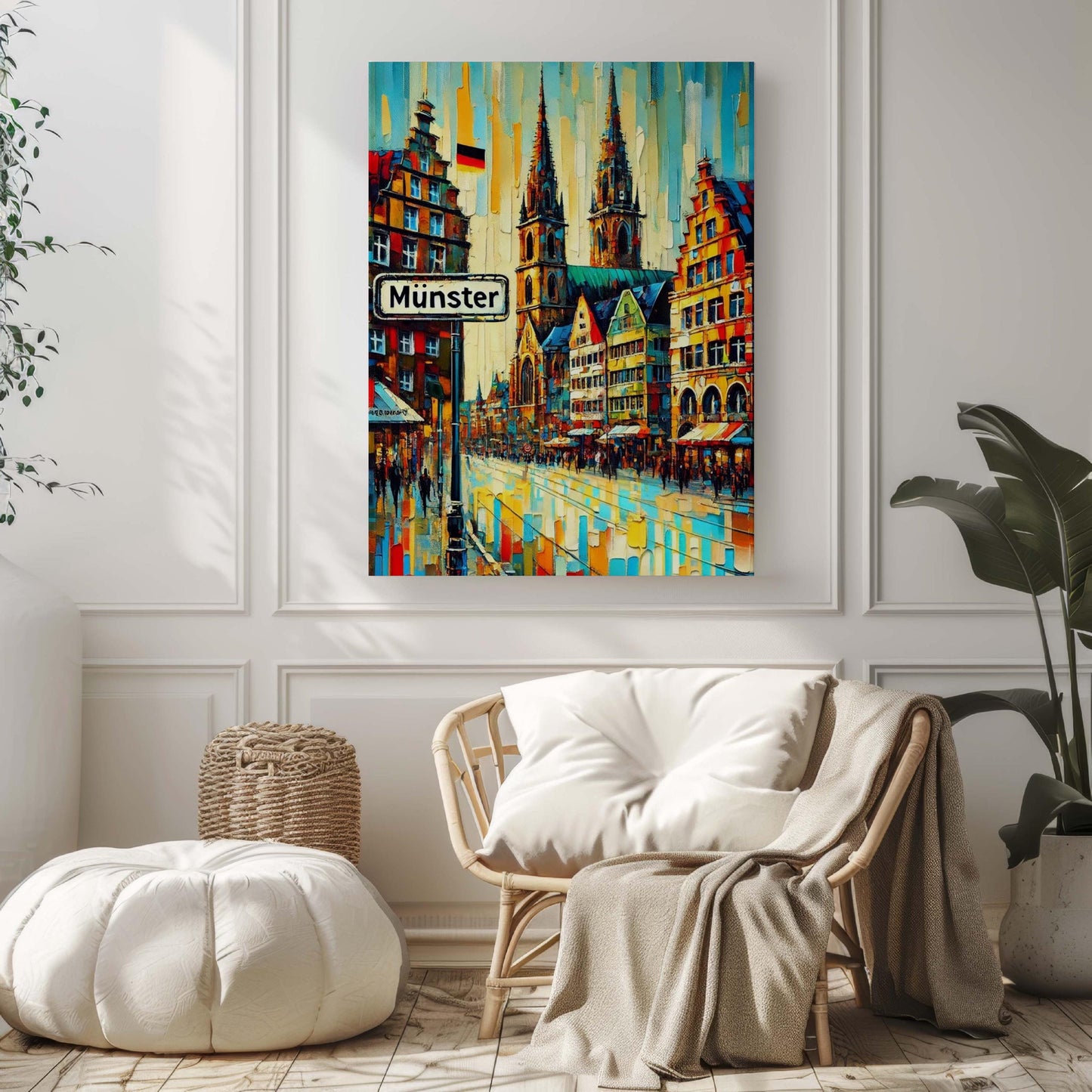 Münster Art Print – Germany City Wall Art, Travel Poster, European Home Decor, Münster Gift, Housewarming & German Travel Print