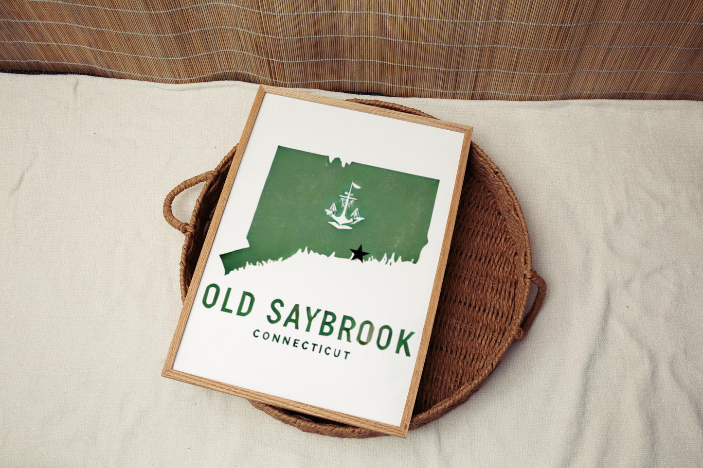 Connecticut Old Saybrook Wall Art Print – Travel Home Decor, CT Gift, College Dorm, Housewarming & Coastal Decoration