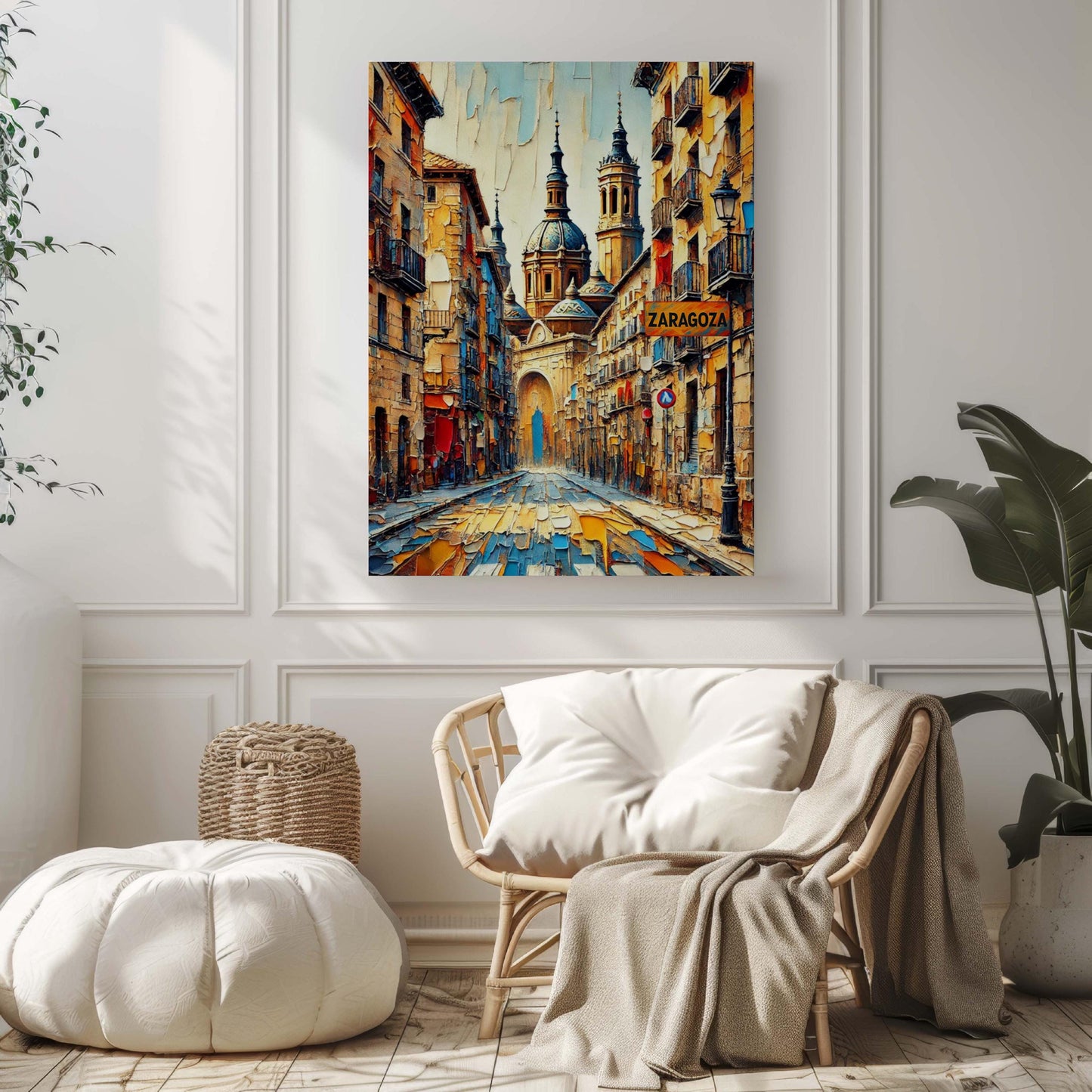 Zaragoza Art Print - Spain City Wall Decor, Travel Poster, European Home Gift, Housewarming & Spain Travel Artwork