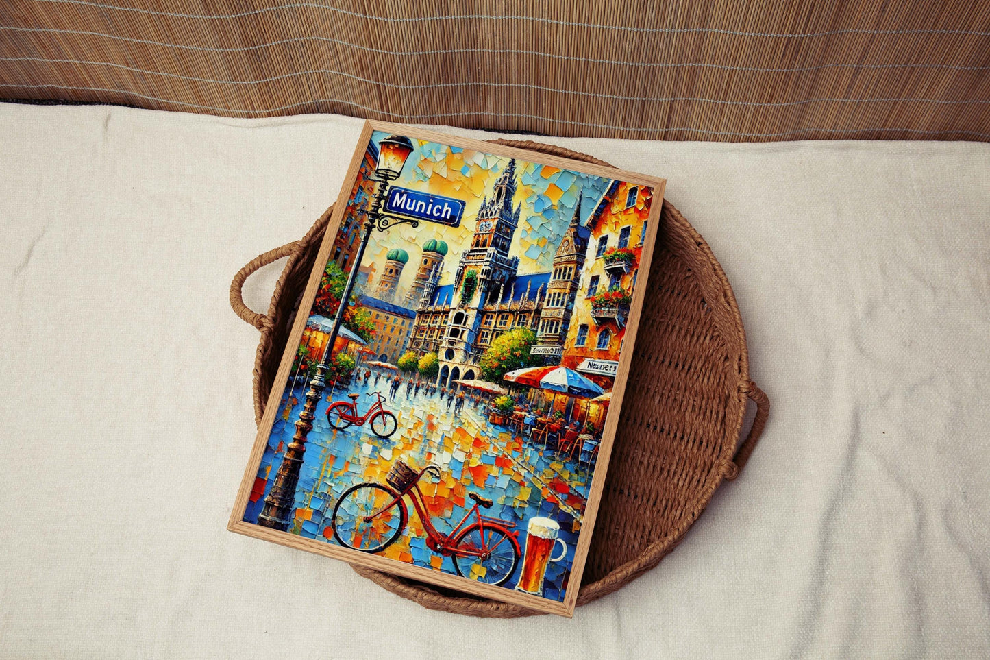 Munich Art Print – Germany Travel Poster, European City Wall Art, Housewarming Gift, Modern Munich Home Decor, German Artwork