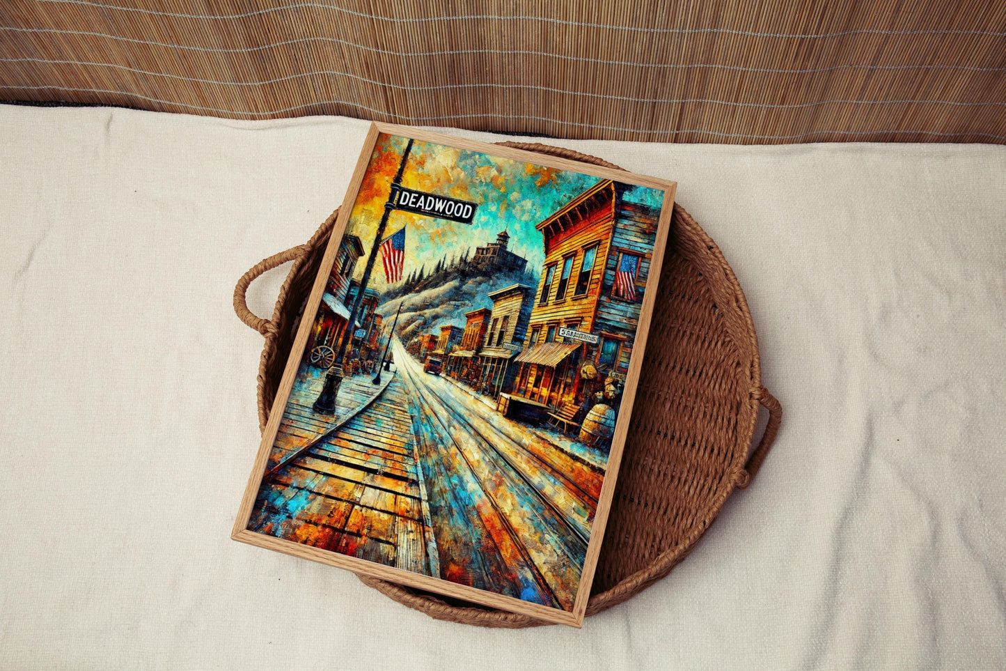 South Dakota Deadwood Wall Art Print - Travel Poster, USA Decor, Housewarming & South Dakota Gift