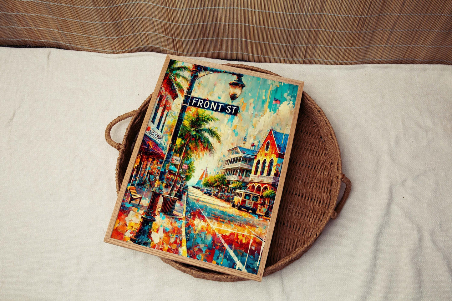 Front St Print Key West Wall Art, Florida Travel Poster, Coastal Home Decor, Housewarming & Florida Gift, Beach Vibes Artwork