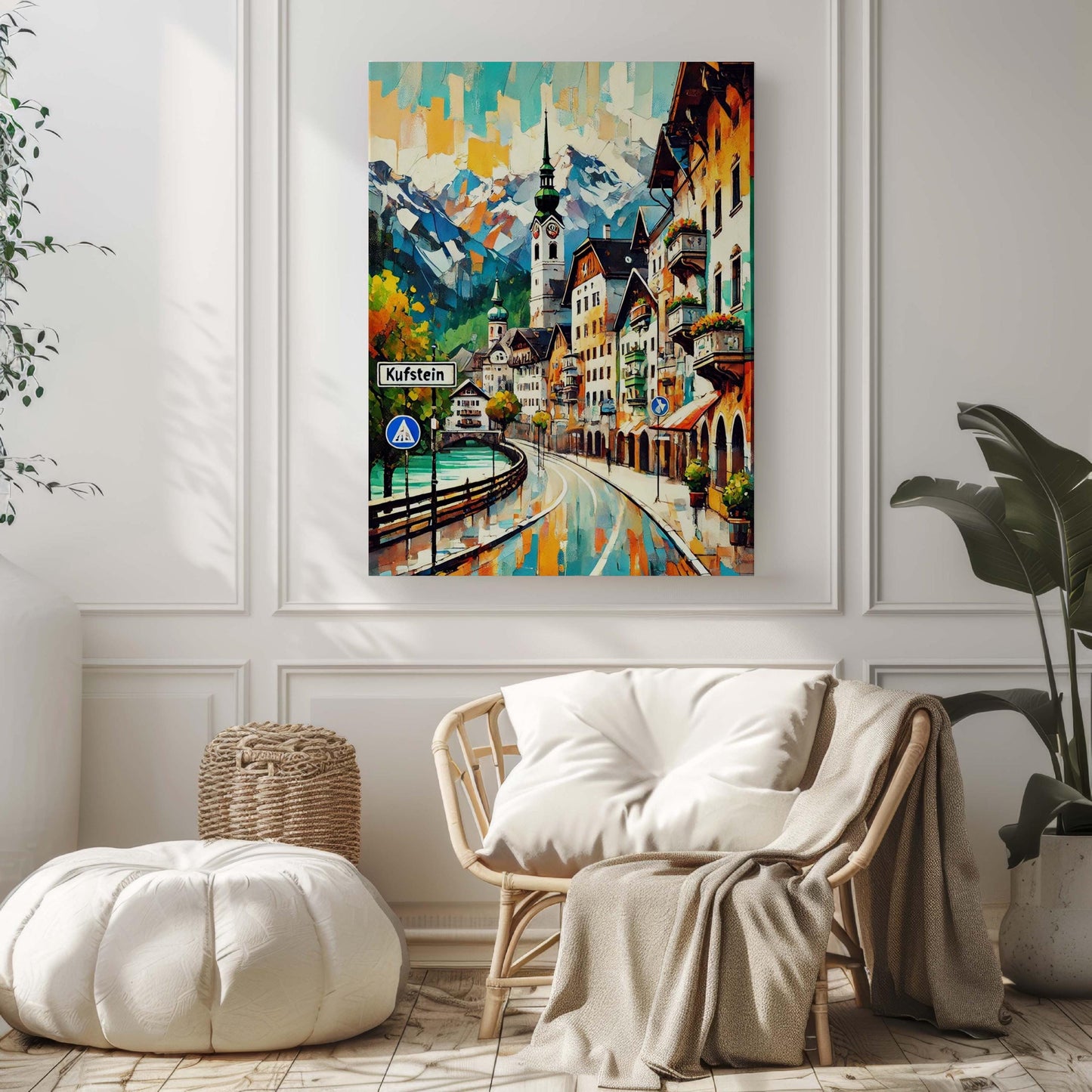 Kufstein Art: Austria City Wall Art Print, Travel Poster, European Home Decor, Housewarming Gift, Scenic Kufstein Landscape Illustration