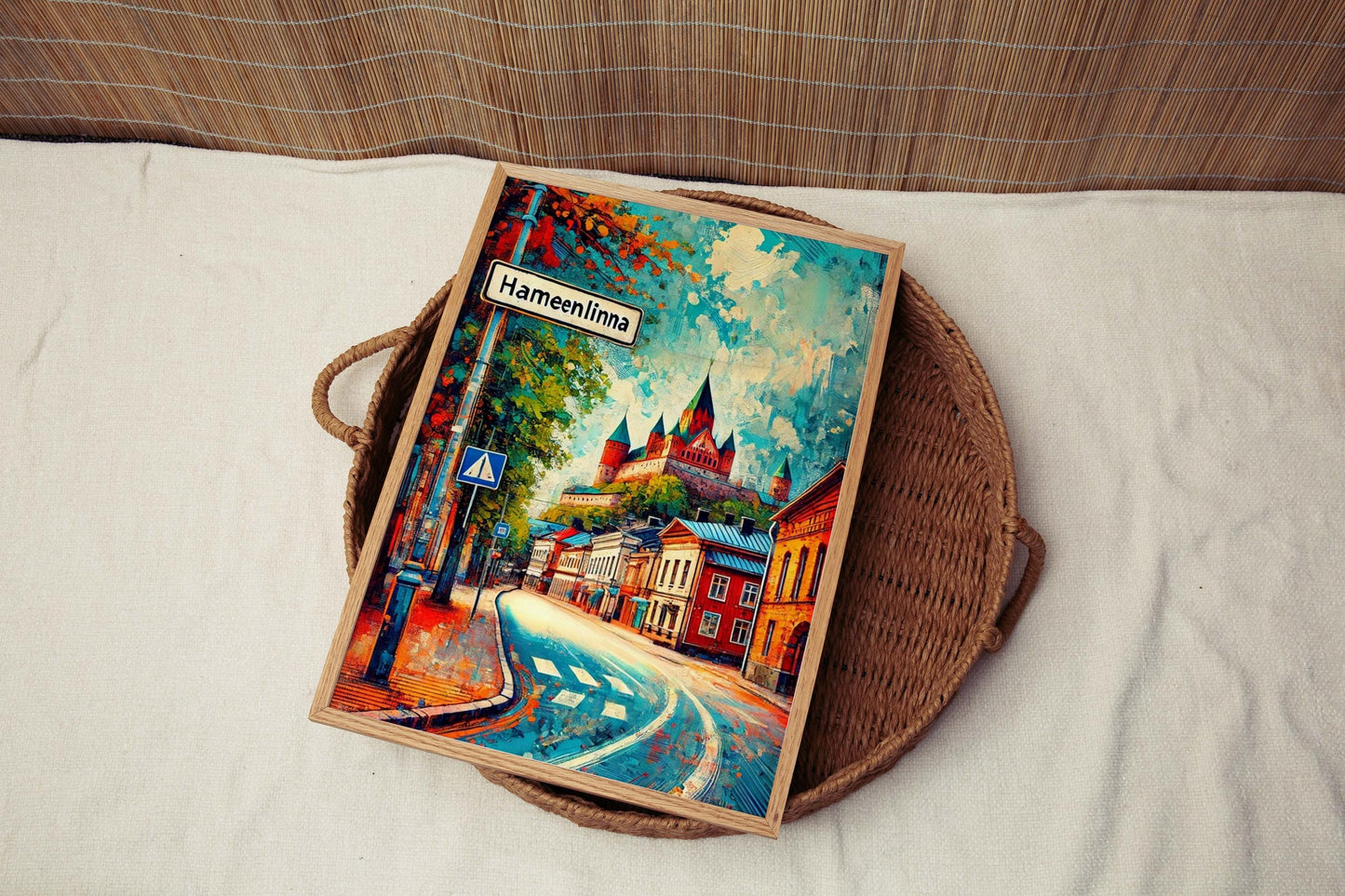 Hameenlinna Art Print - Finland City Wall Art, Travel Poster & Housewarming Gift, Scandinavian Home Decor