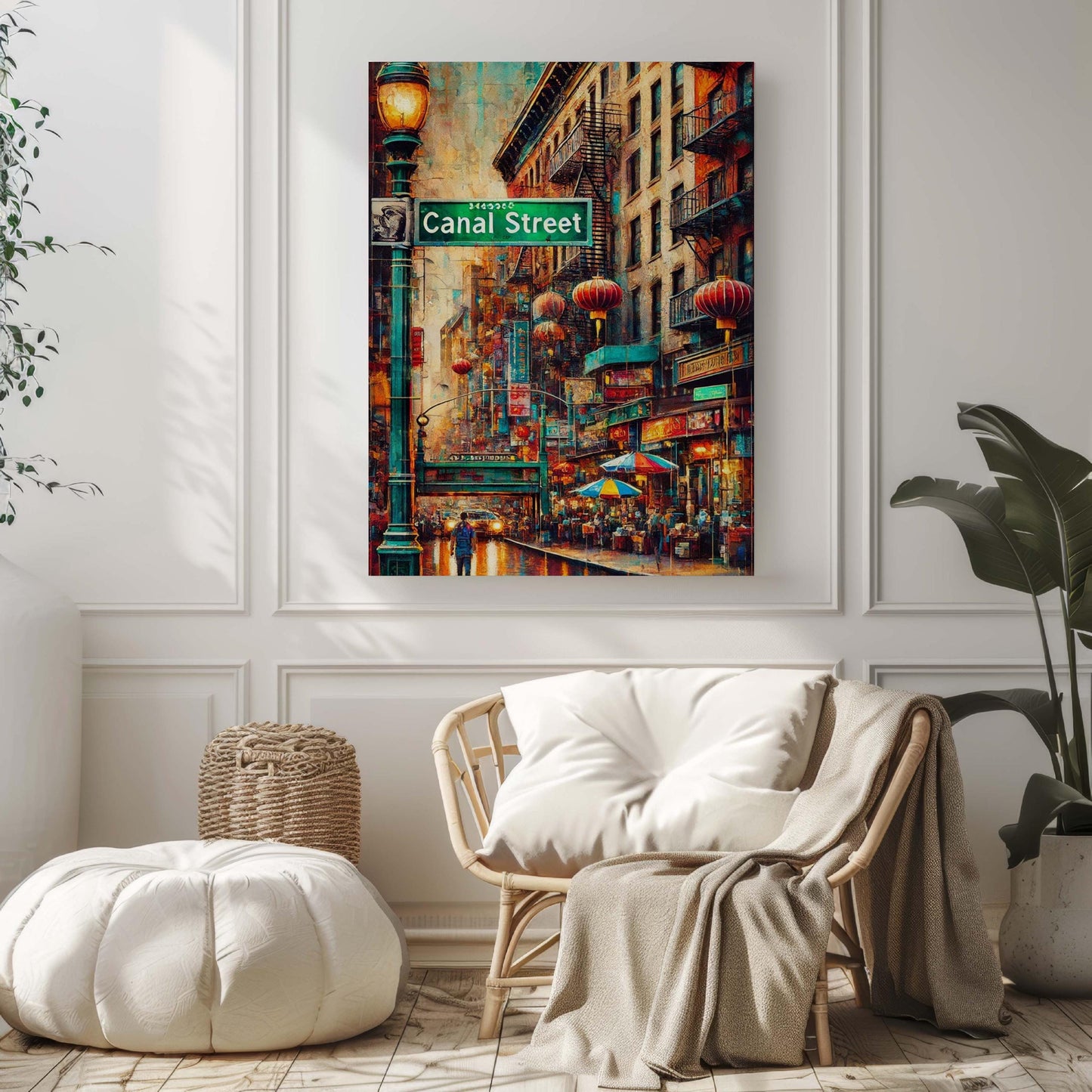 Canal St Print Manhattan Wall Art, NYC Poster Travel Gift, New York City Home Decor, Housewarming & Manhattan Art Print