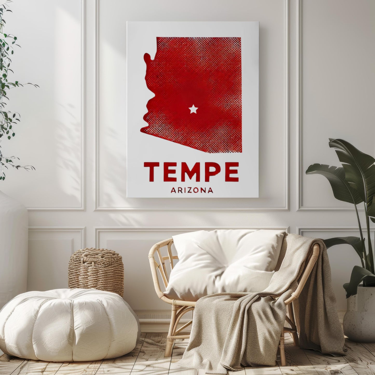 Tempe Wall Art Print – Arizona Travel Decor, AZ Gift Idea, College Dorm & Housewarming Art, Modern Home Decoration