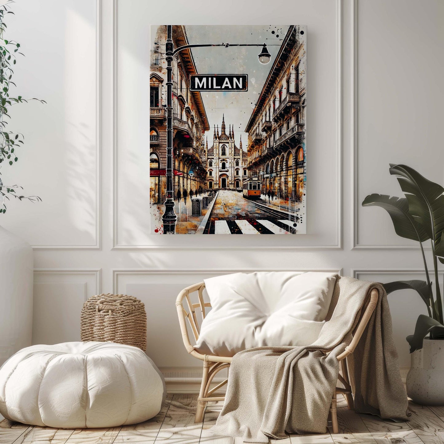 Milan Art: Elegant Milan Wall Art Print, Italian Travel Poster, European Artwork, Housewarming Gift, Italy Decor, Modern Home Wall Decor