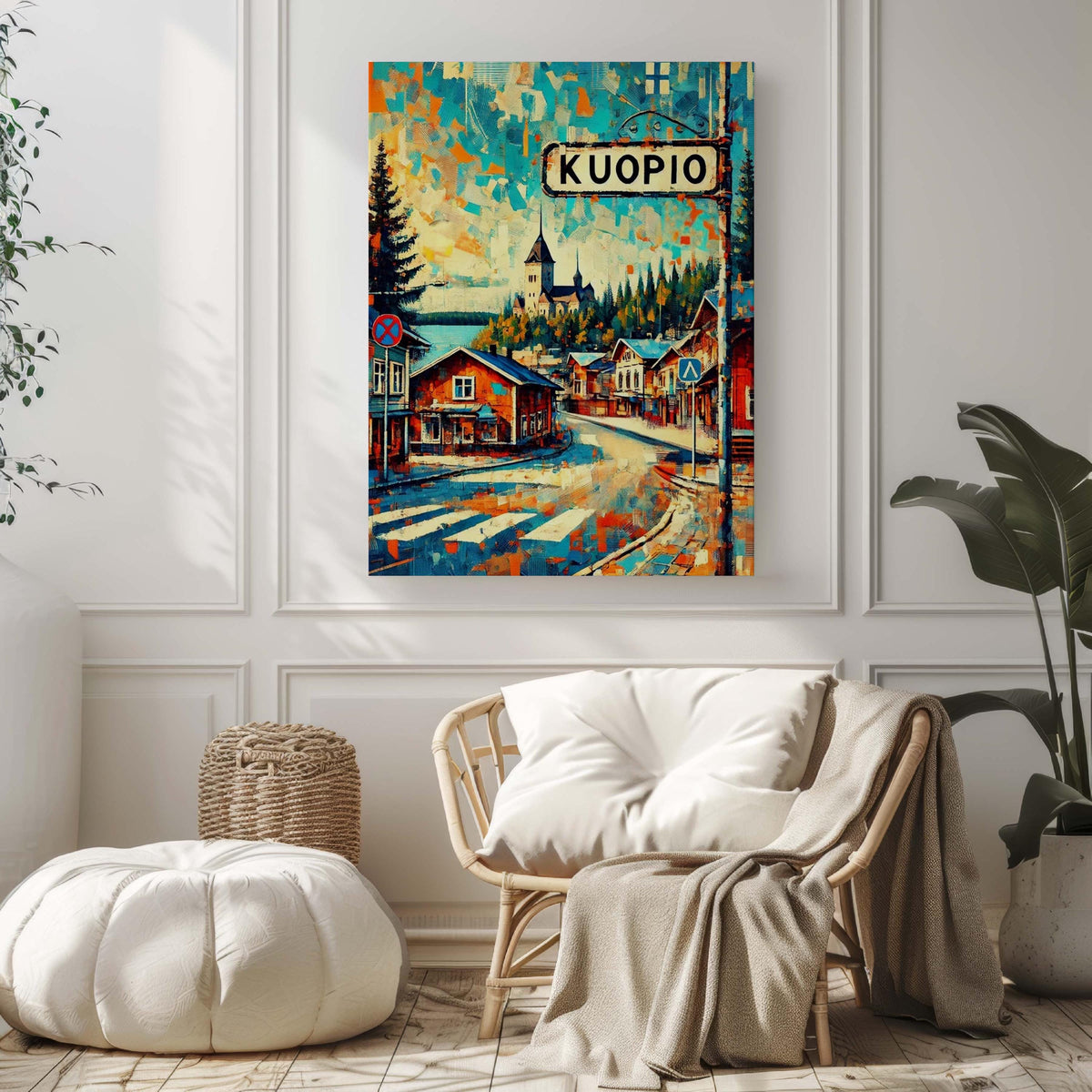 Kuopio Minimalist Print - Kuopio, Finland