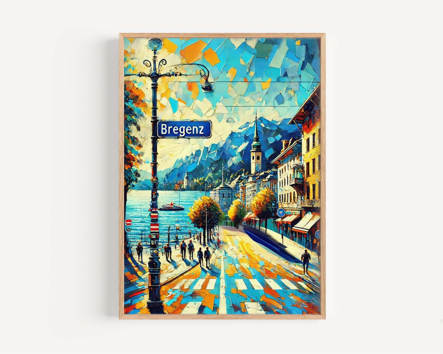 Bregenz Art Travel Print - Austria City Wall Art, European Travel Poster, Housewarming Gift, Bregenz Wall Decor, Austrian Home Decoration