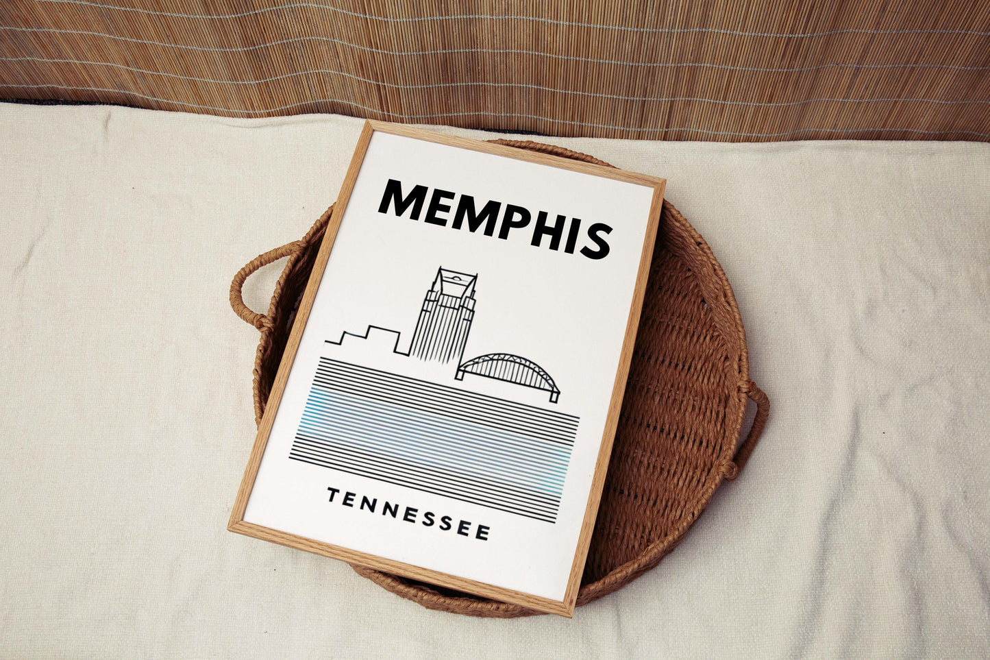 Memphis Print | Tennessee Wall Art, Travel Decor, College Dorm Gift, Housewarming & Home Decoration, TN City Map Artwork