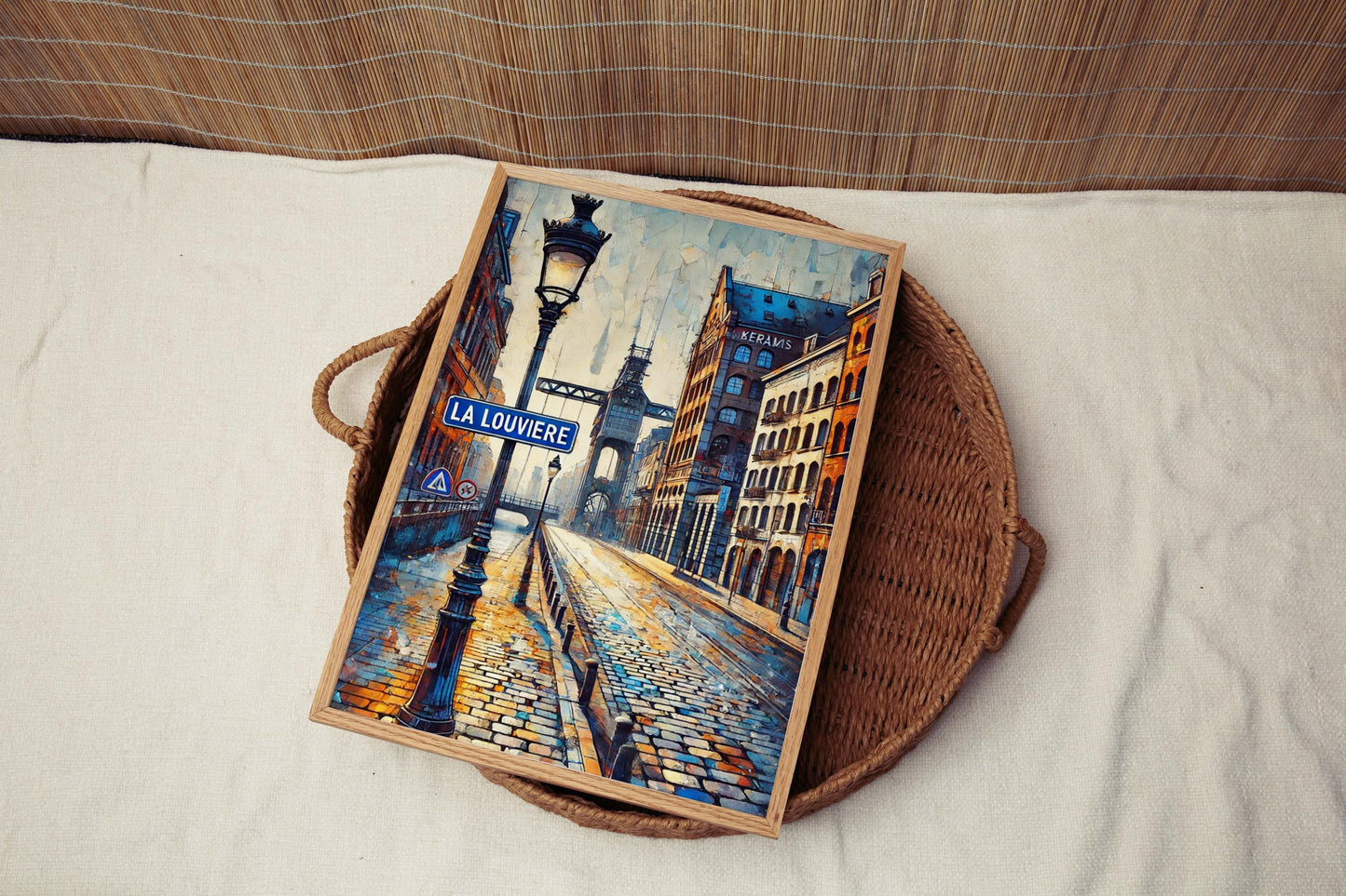 La Louviere Wall Art Print - Belgium City Travel Poster, La Louviere Artwork, Housewarming Gift, Belgian Travel Decor, Cityscape Print