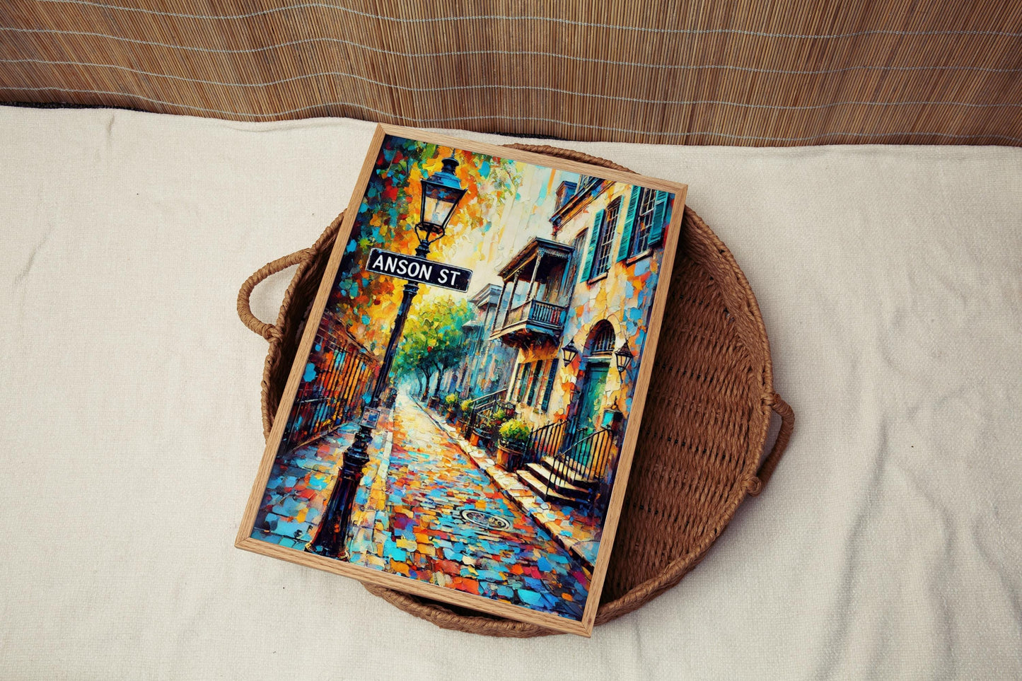 Charleston Wall Art Anson Street Print Travel Poster South Carolina Gift Housewarming Decor Charleston City Map Artwork