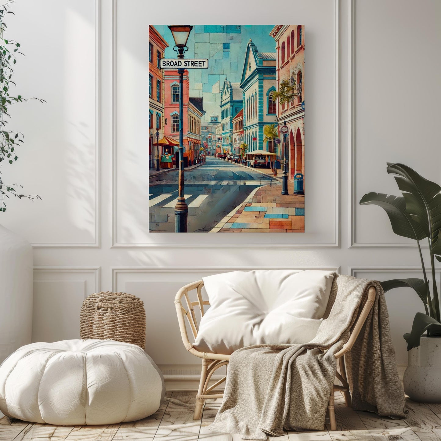 Barbados Broad Street Wall Art - Caribbean Travel Print, Barbados Gift & Souvenir, Housewarming Poster, Tropical Island Home Decor