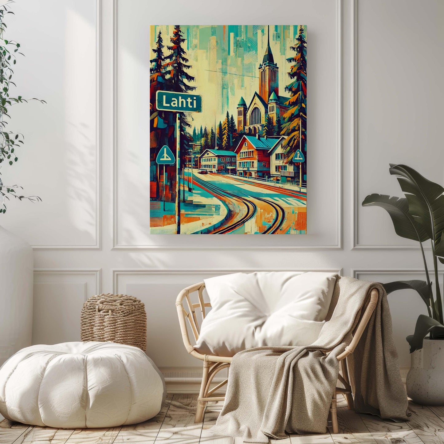 Lefka Wall Artwork Finland Print Travel Poster European City Gift Housewarming Decor Scandinavian Art