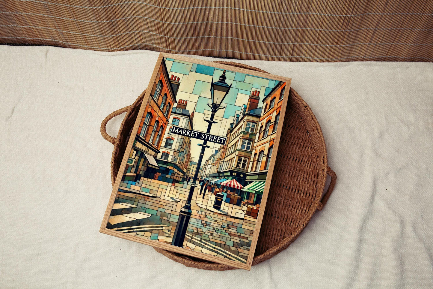Manchester Market St Wall Art Print - Travel Poster & England Decor, Housewarming Gift, Manchester City Map Art, UK Travel Wall Decor