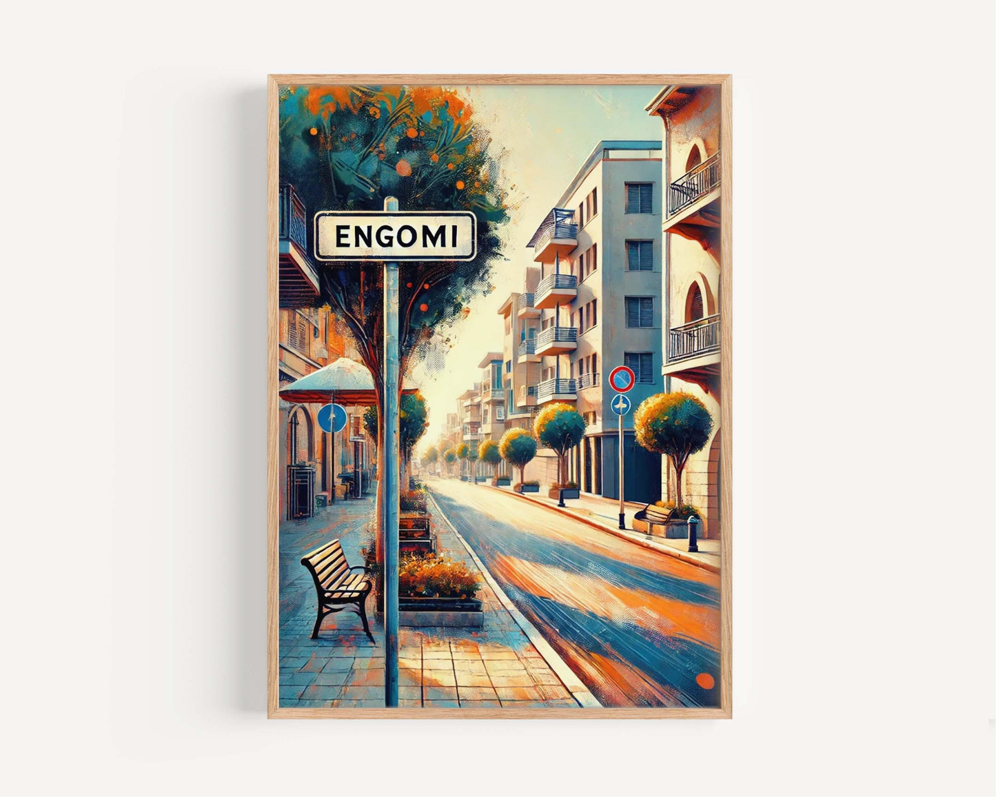 Engomi Art Print - Cyprus City Wall Art, Travel Poster, European Artwork, Engomi Gift, Housewarming Decor