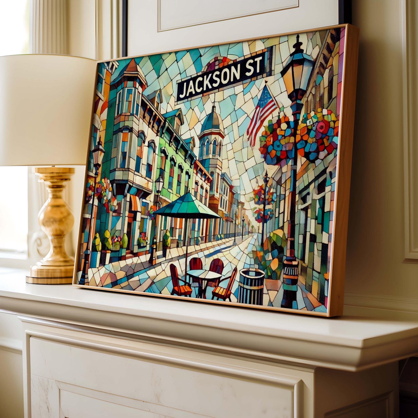 Jackson St Print Cape May Wall Art Travel Poster New Jersey Gift Housewarming Decor NJ Beach Town Map