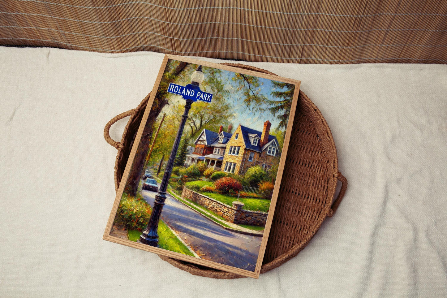 Wall Art Roland Park Print Baltimore Travel Poster American Art Housewarming Gift Baltimore Gift