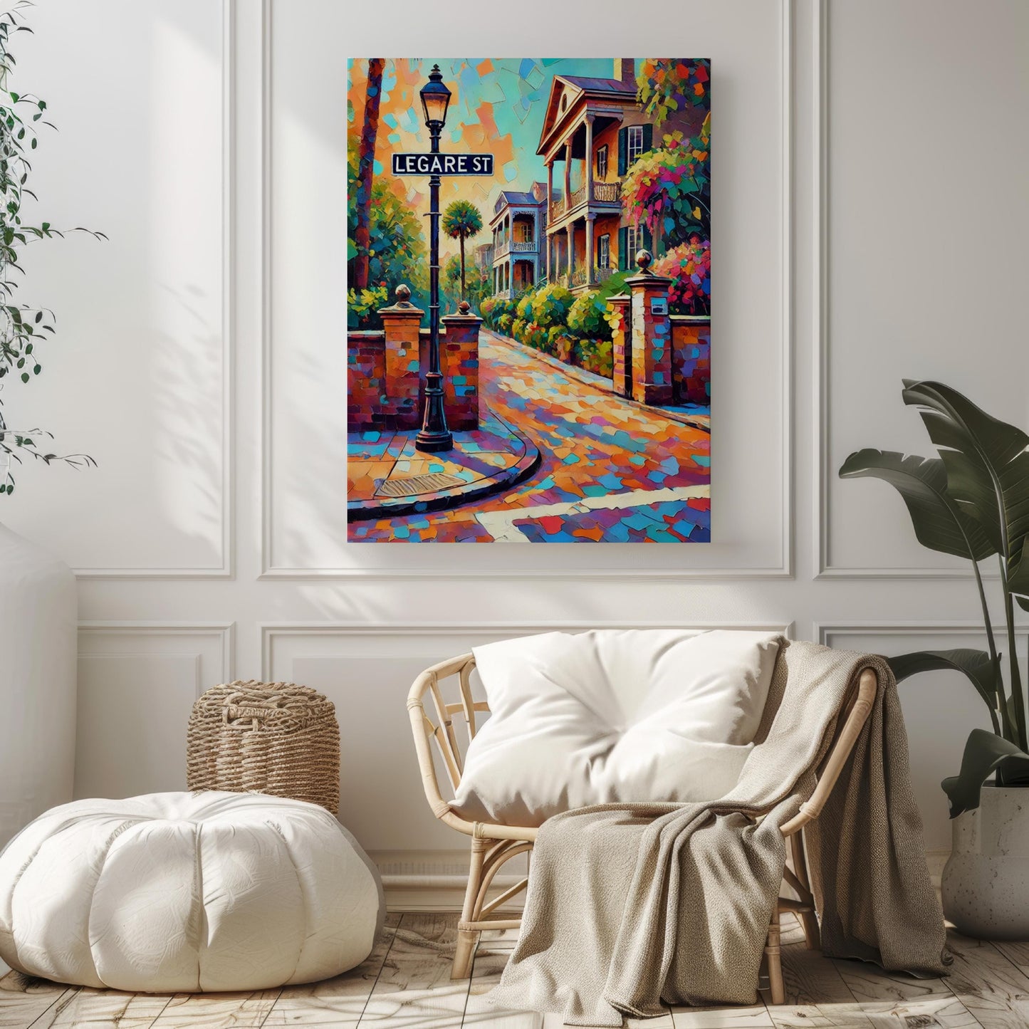 Charleston Wall Art - Legare Street Travel Poster, South Carolina Gift, Housewarming & Unique Home Decor, Charleston Travel Art Print