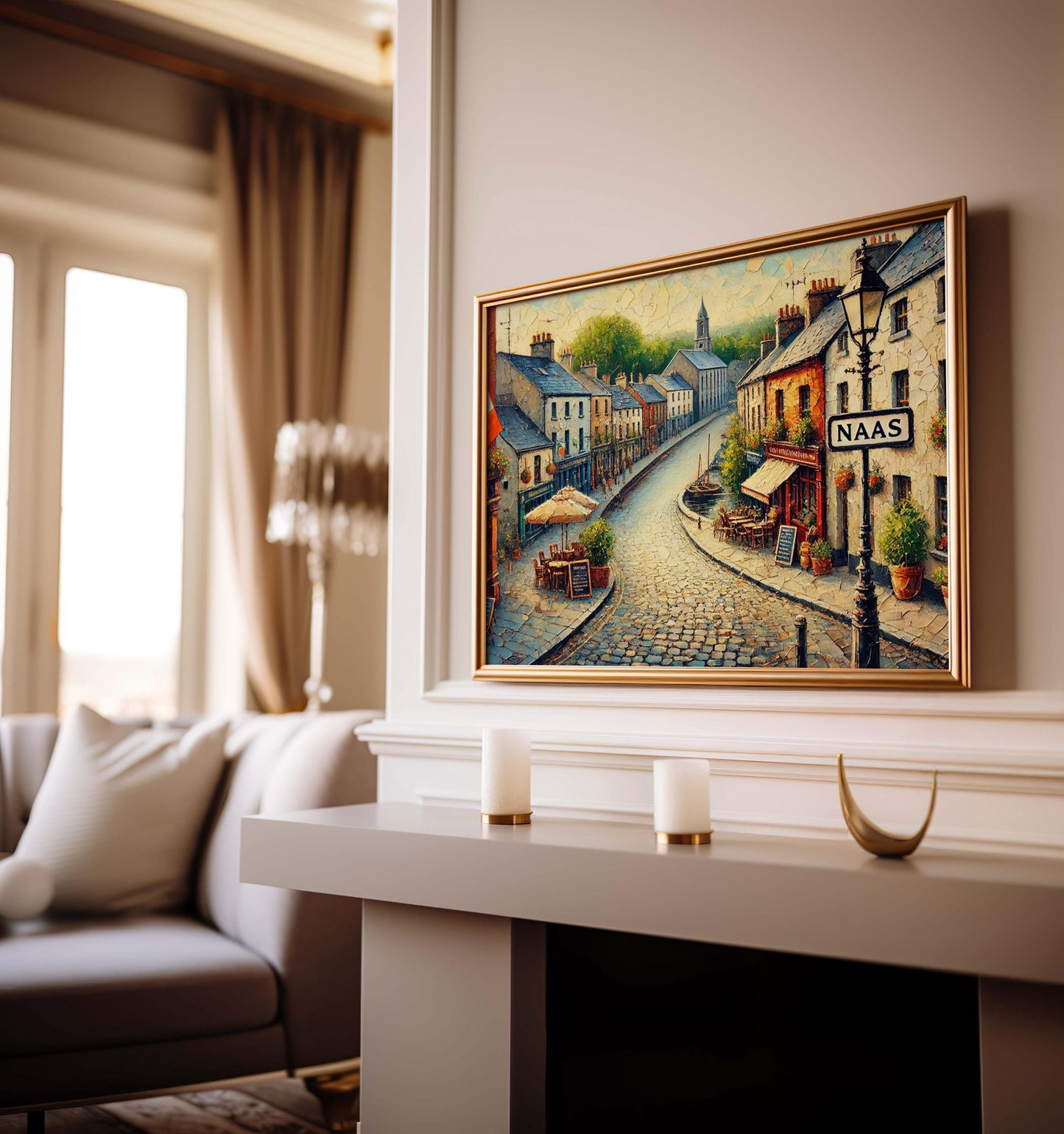Naas Art Print – Ireland City Wall Art, Travel Poster, Housewarming Gift, European Decor, Naas Map Artwork, Irish Travel Gift