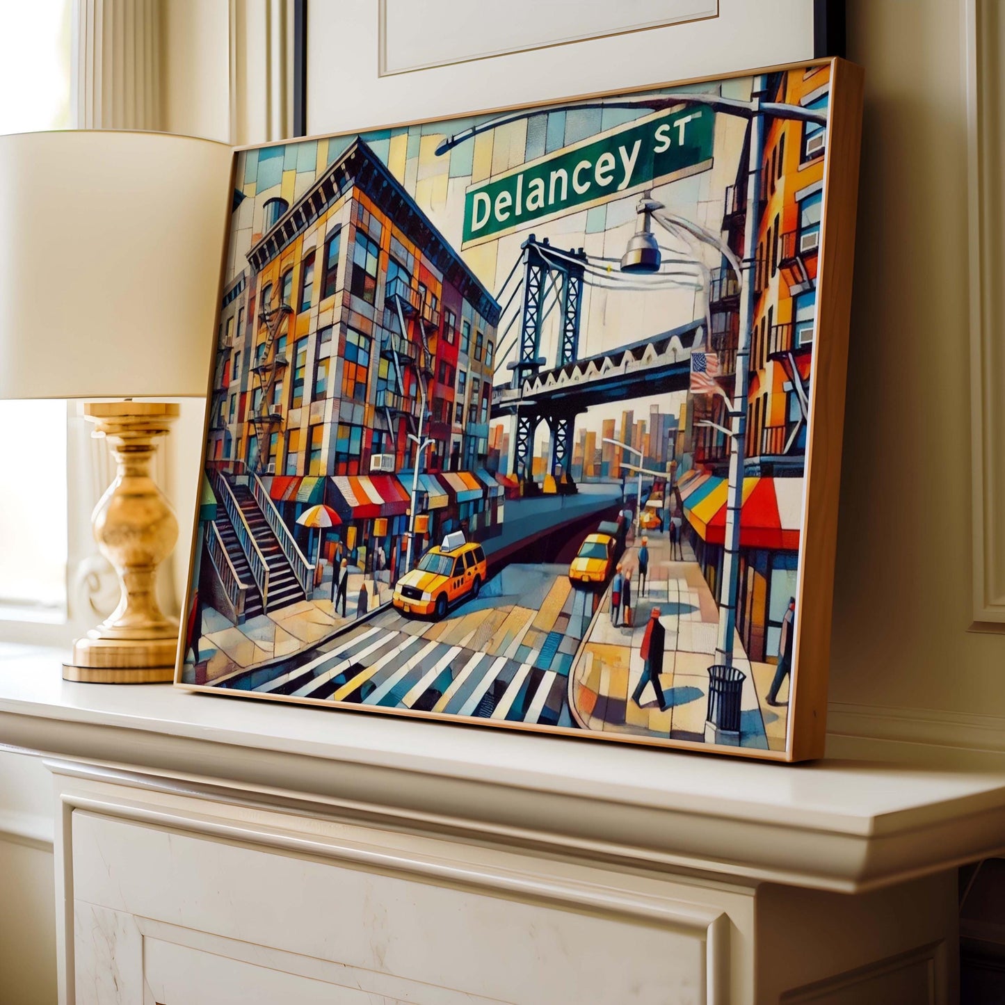 Delancey Street Wall Art Print - NYC Travel Poster, New York Gift, Modern Home Decor, Housewarming Art, Urban New York City Map Poster