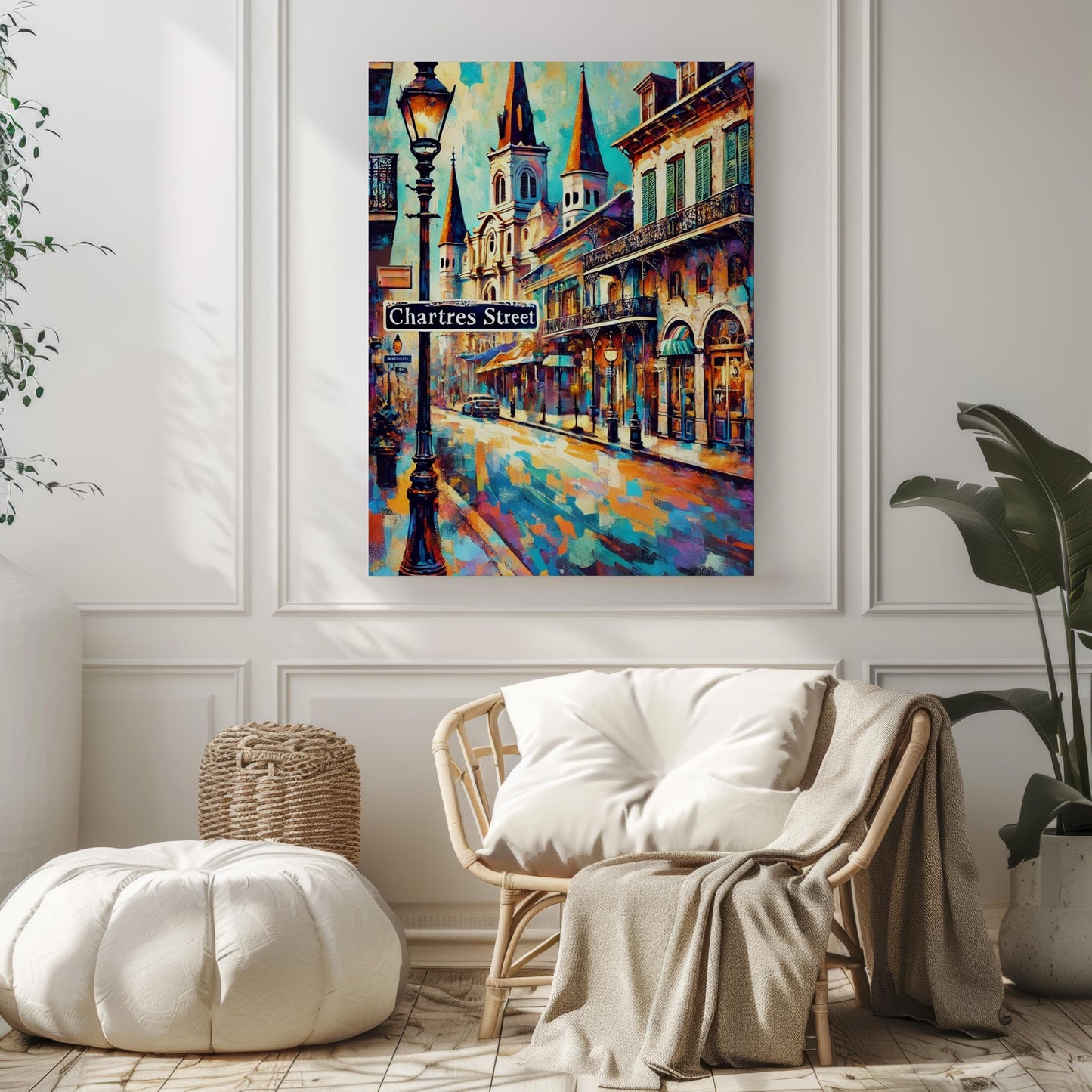 New Orleans Chartres St Wall Art - Louisiana Travel Print, New Orleans Poster, Housewarming Gift, Louisiana Art, City Street Map Decor