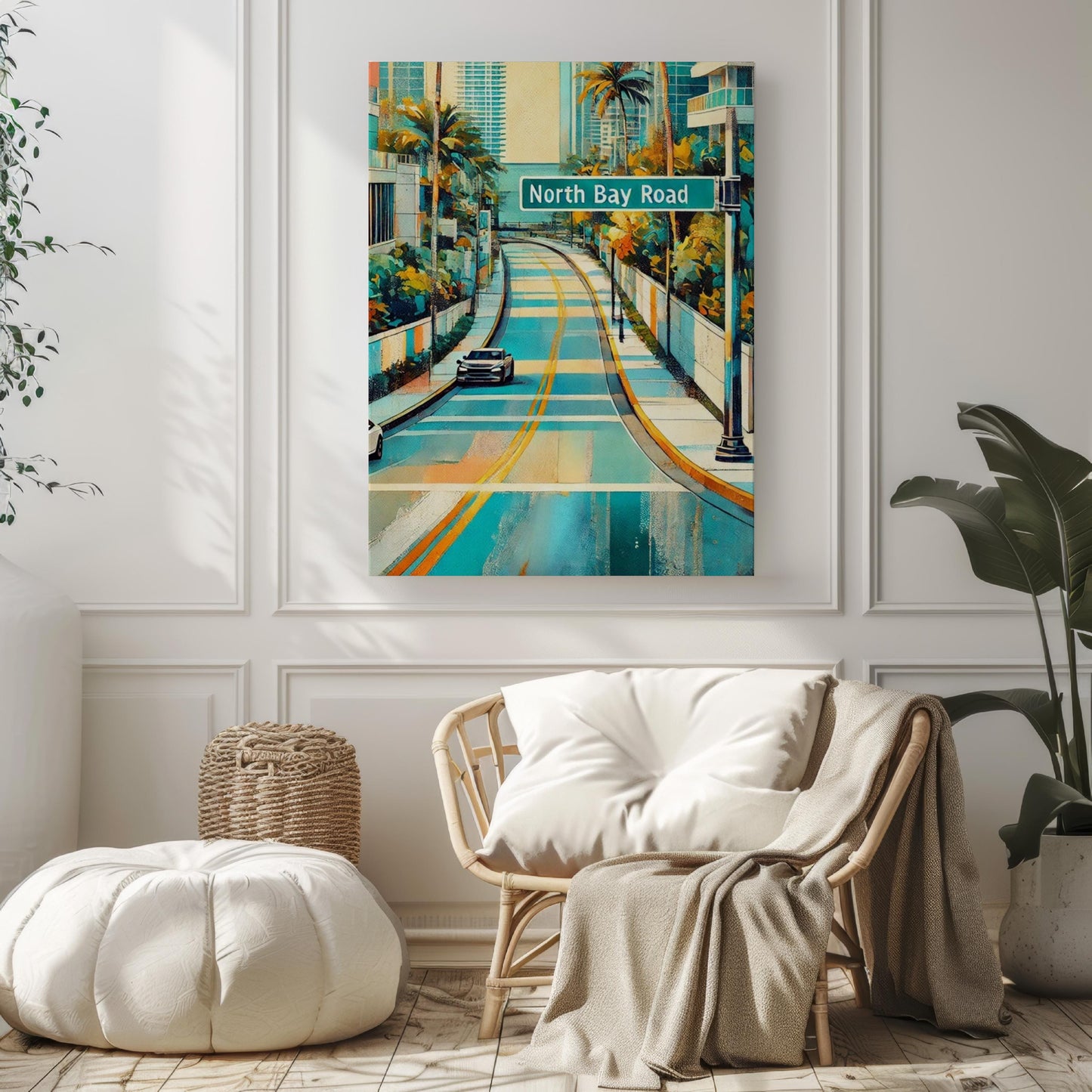 Wall Art North Bay Rd Miami Beach Print, Florida Travel Poster, Housewarming Gift, Coastal Wall Decor, Tropical Beach Artwork