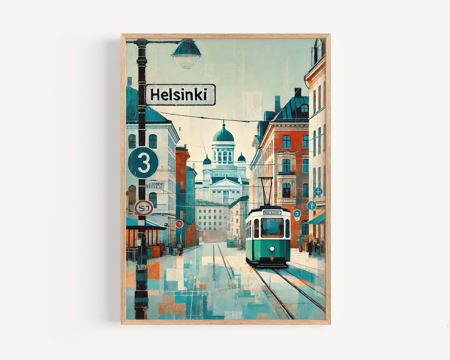 Helsinki Art Print - Scandinavian Wall Art, Finland Travel Poster, Housewarming Gift, European Artwork, Modern Helsinki Decor