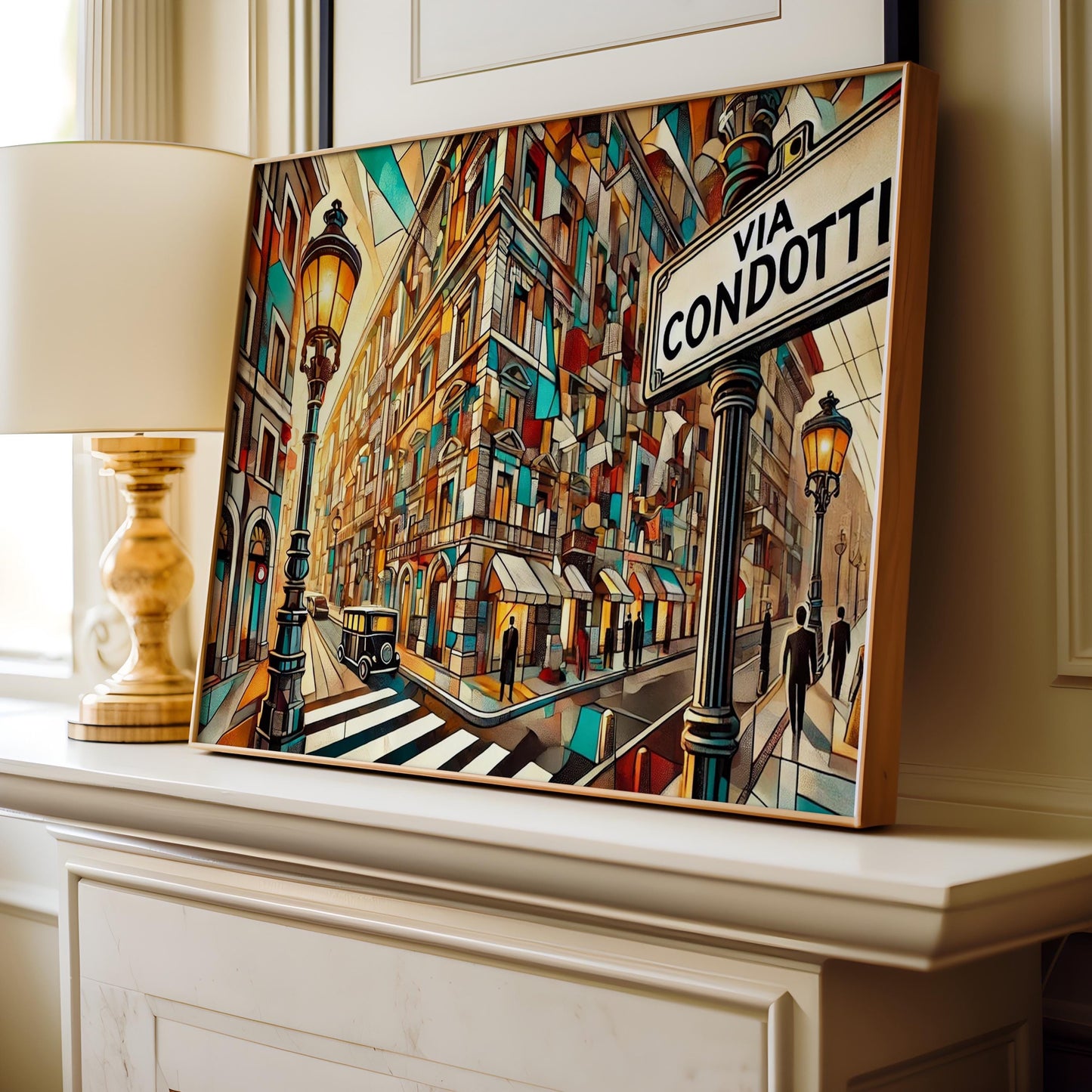 Via Condotti Wall Art Print, Rome Travel Poster, Italy Decor, Roman Souvenir, Housewarming Gift, Italy Travel Art, Rome Cityscape Gift