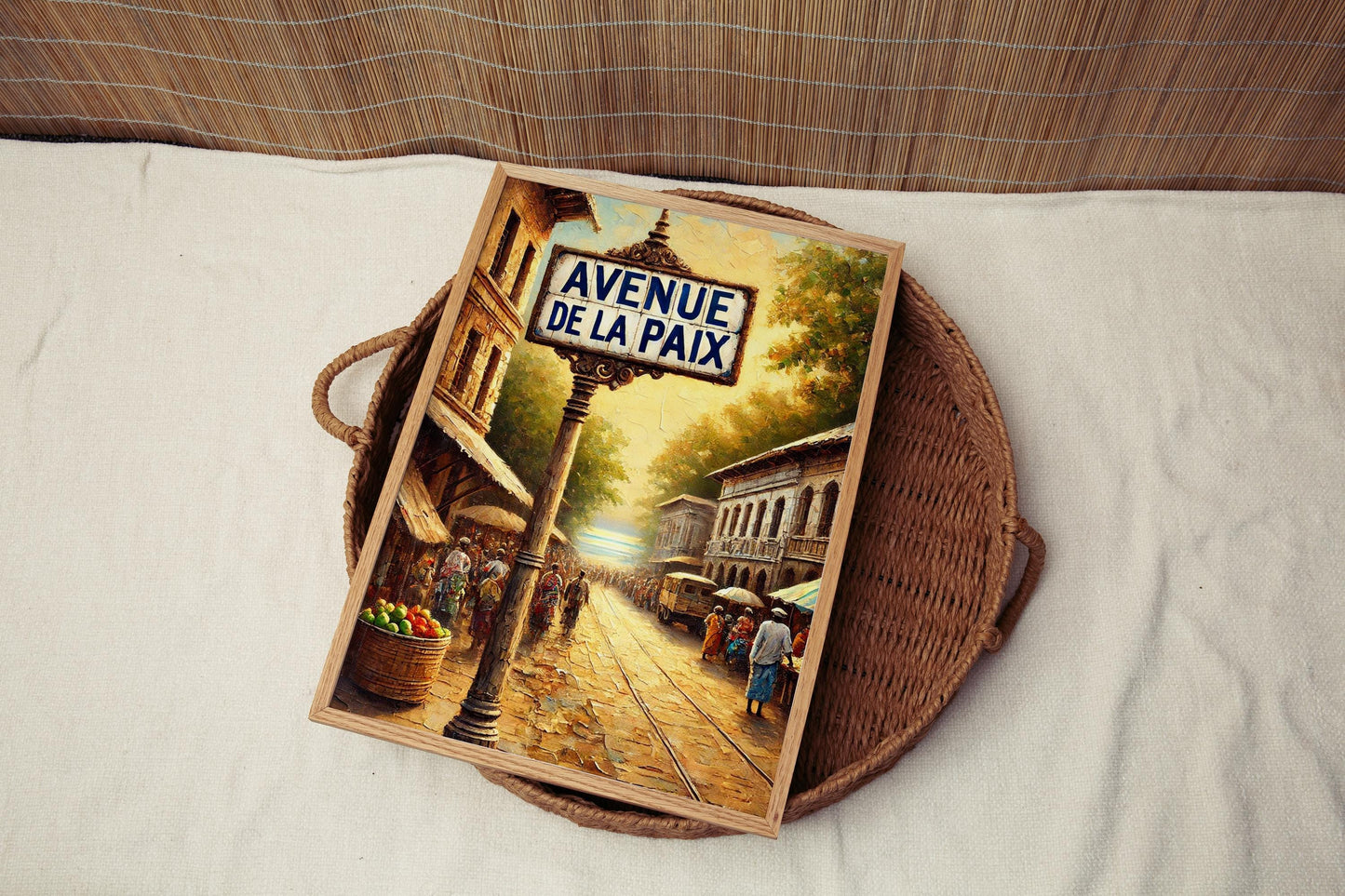 Avenue de la Paix Wall Art, Brazzaville Print, Republic of the Congo Art, Street Sign Decor, African Souvenir, Travel Poster, Home Décor