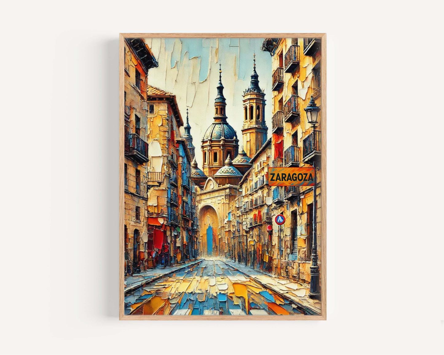 Zaragoza Art Print - Spain City Wall Decor, Travel Poster, European Home Gift, Housewarming & Spain Travel Artwork